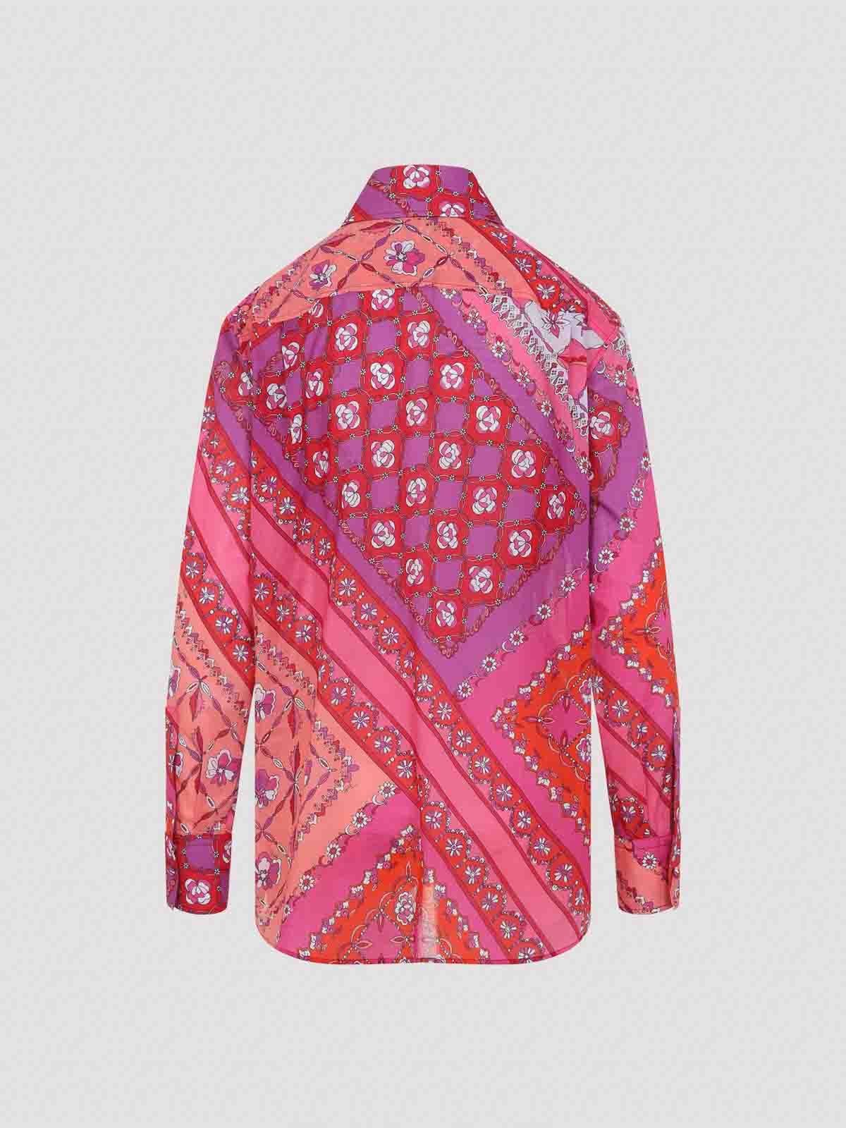 Pucci Geometric And Floral Pattern Shirt In Multi