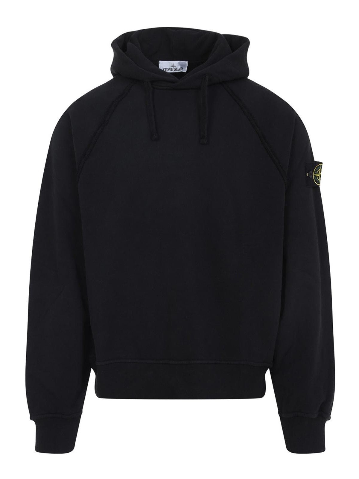 Stone Island Cotton Sweatshirt In Black