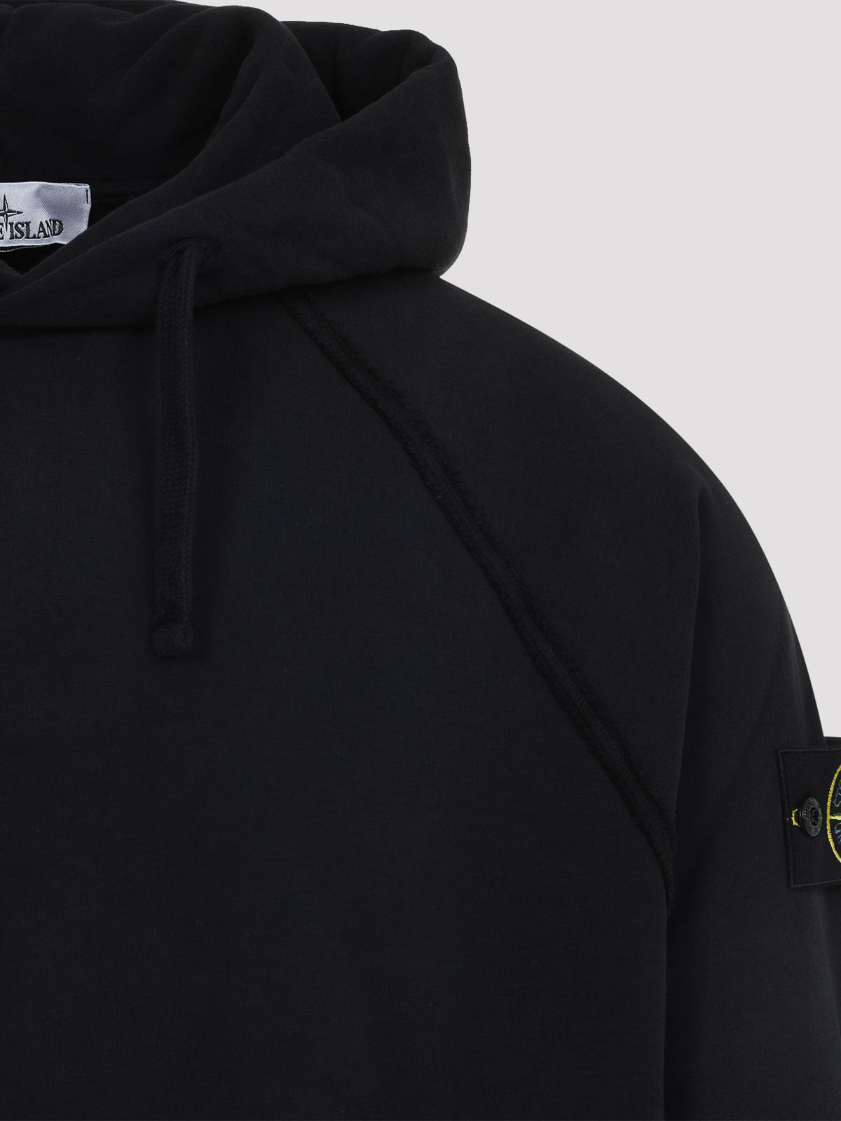 Stone Island Organic Cotton Sweatshirt In Black