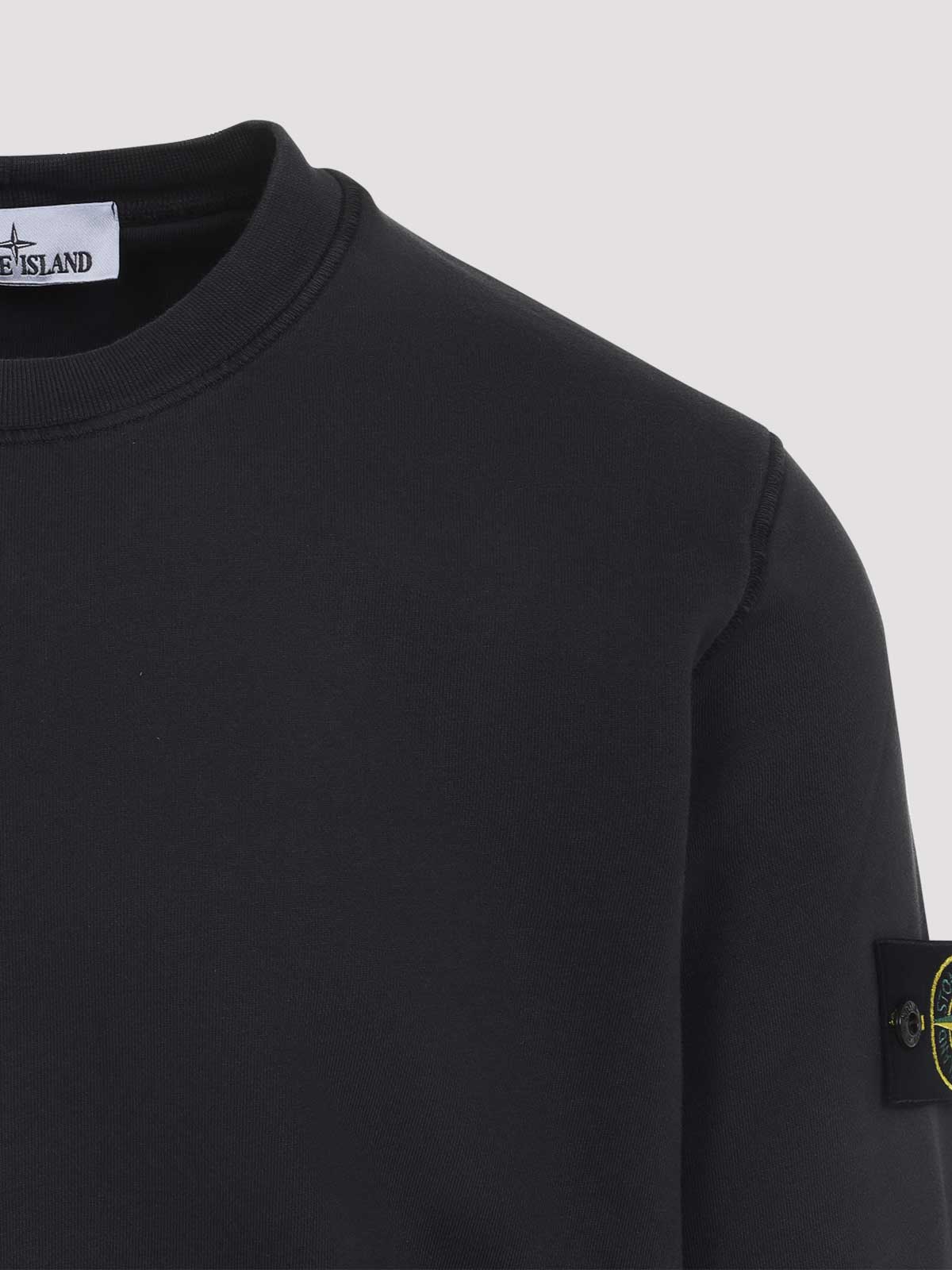 Stone Island Cotton Sweatshirt In Blue
