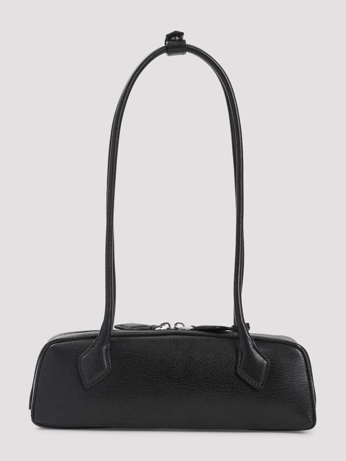 Alaïa Rectangular Black Shoulder Bag In Smooth Goat Leather In Black
