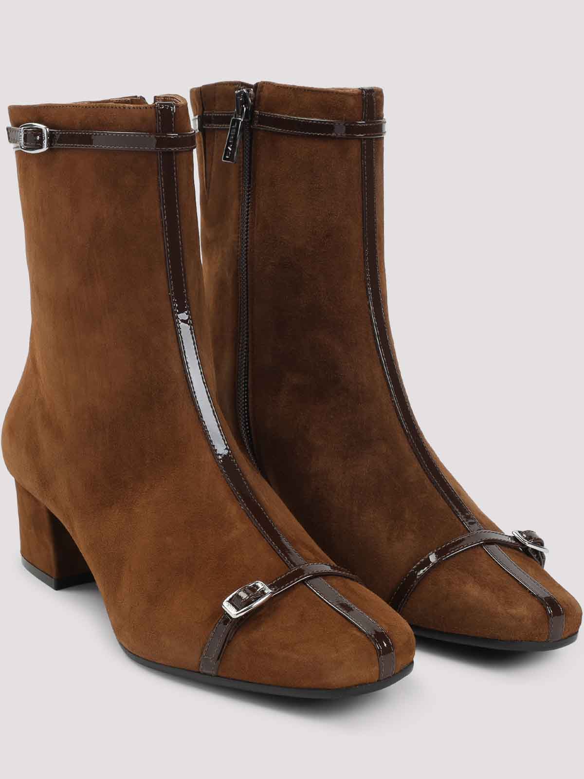 Carel Paris 40mm Start Suede Boots In Brown