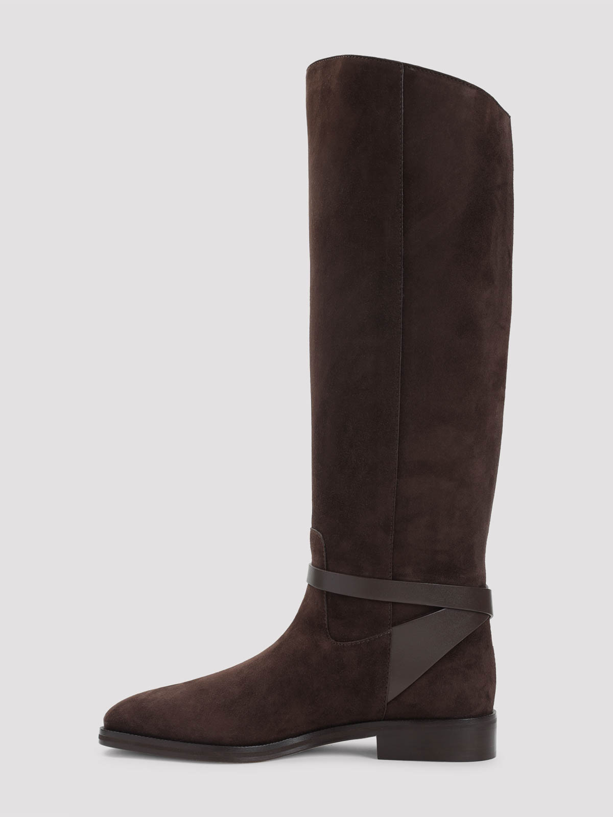 Jimmy Choo Suede Lawton Kb Flat Boots In Brown