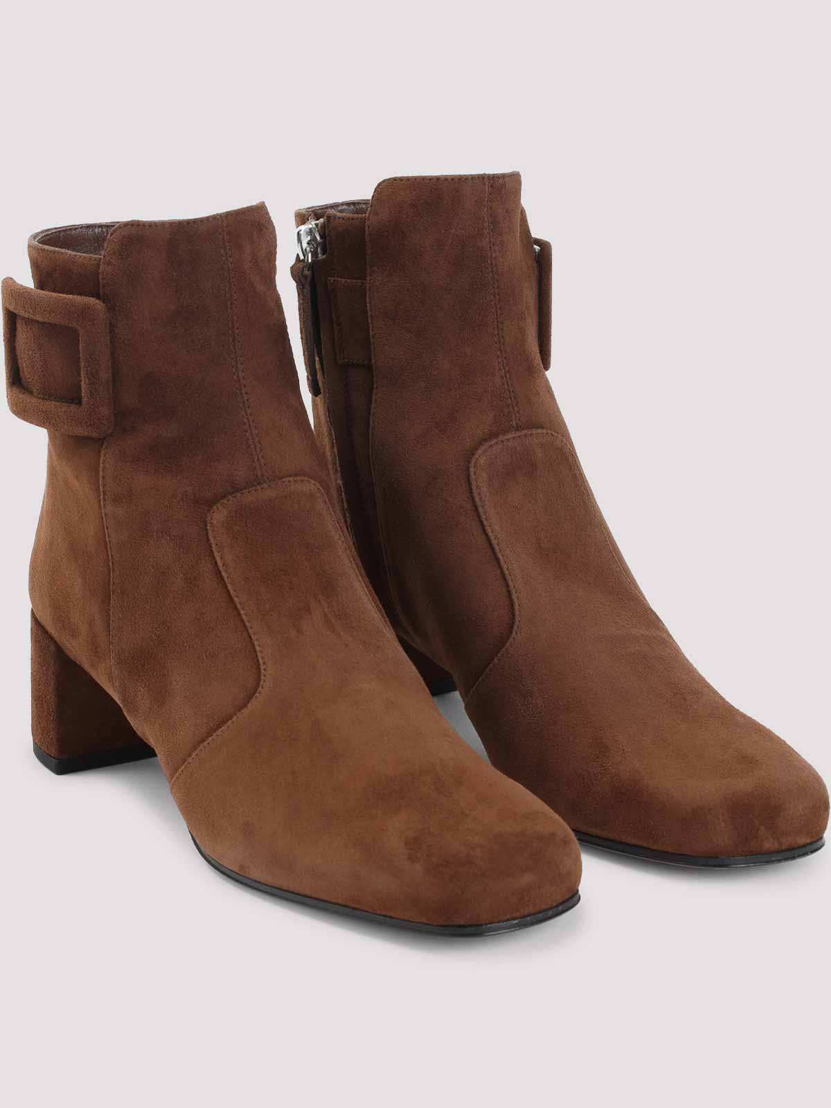 Roger Vivier Tres Vivier Polly 45 Boots In Brown