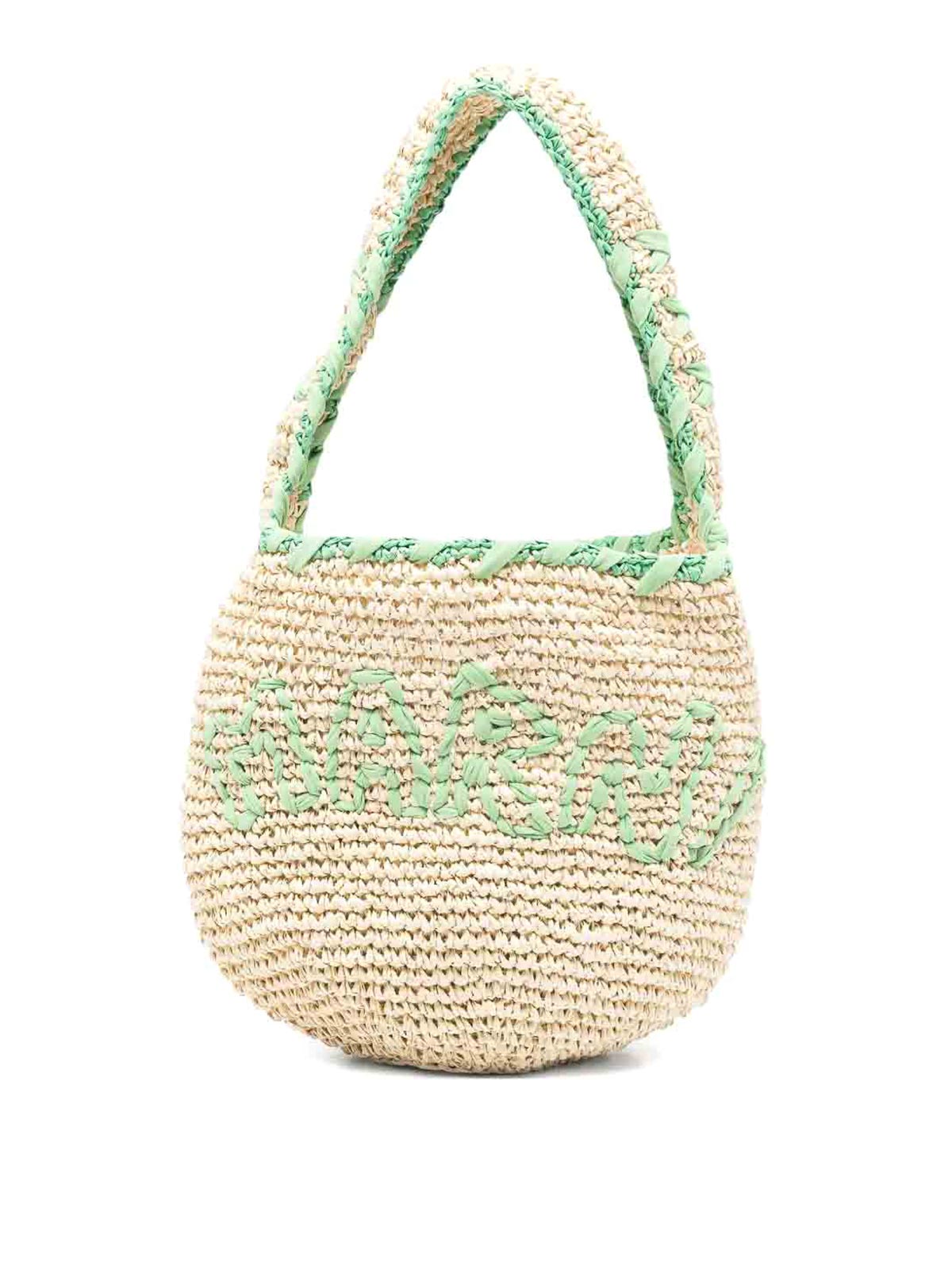 Marni Nassa Small Borsa Green Logo In Green