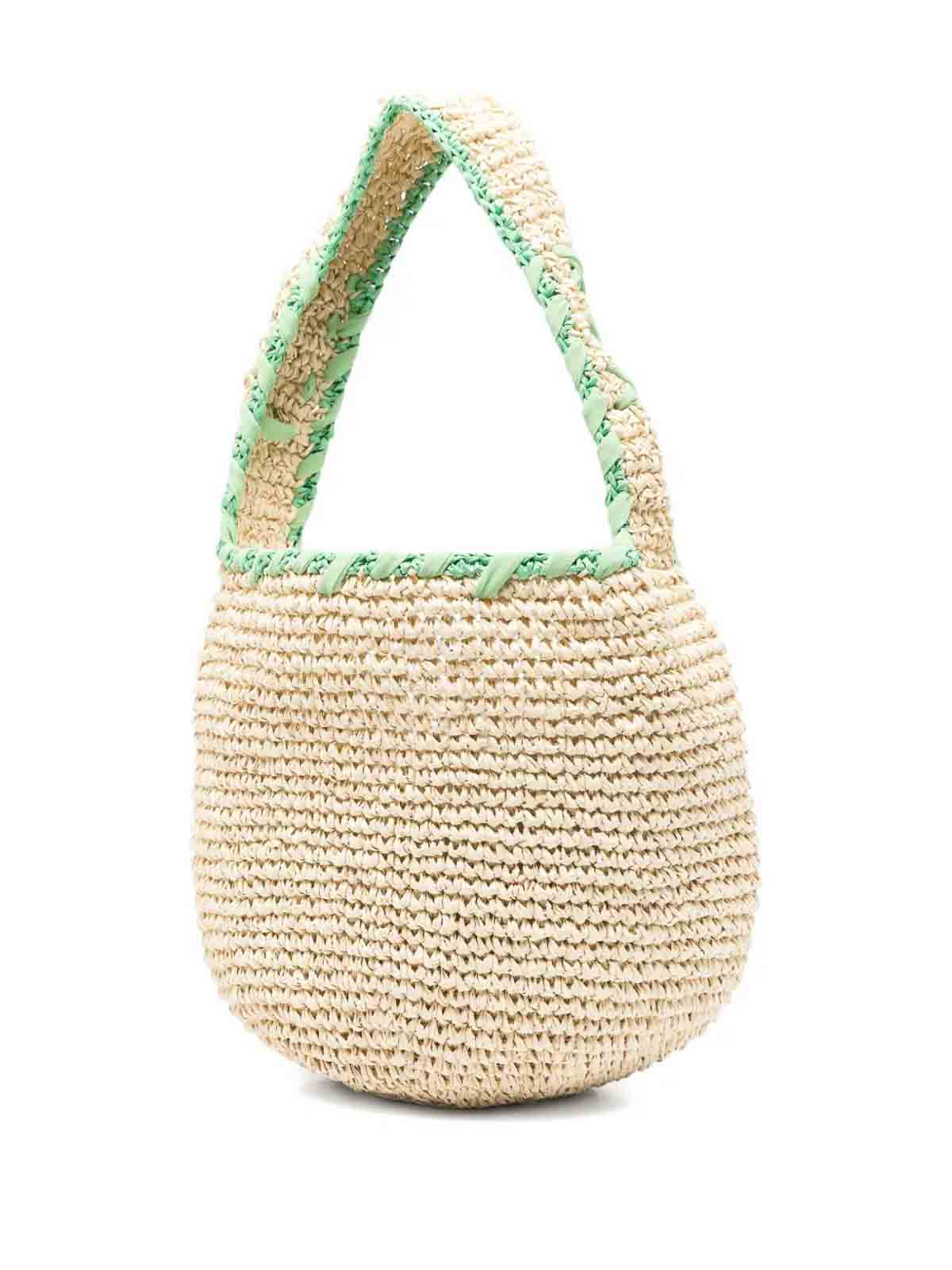 Marni Nassa Small Borsa Green Logo In Green