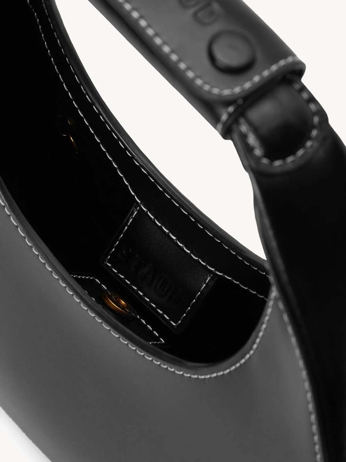 Staud Moon Black Mini Bag In Black