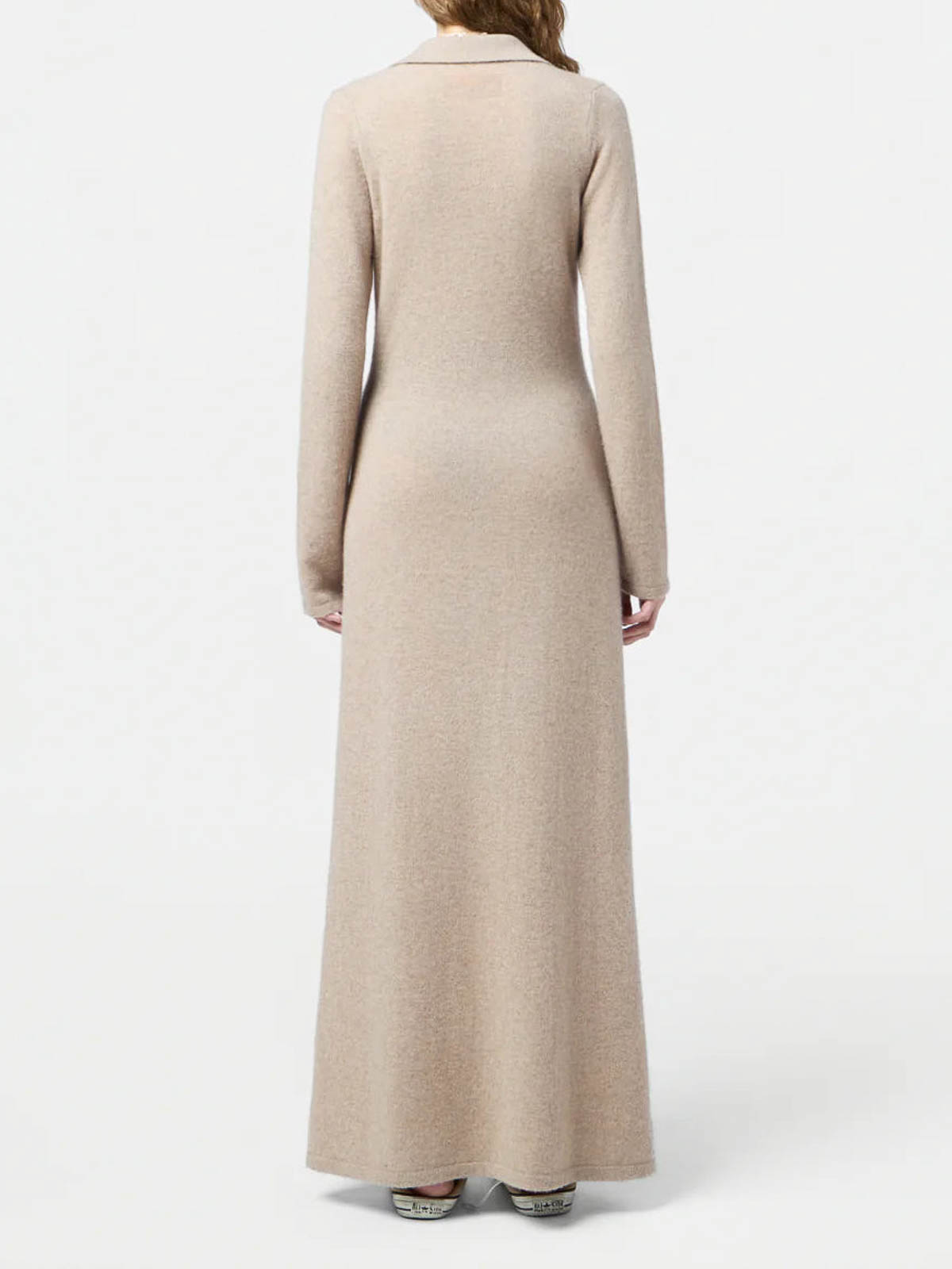 Guest In Residence Cashmere Buttoned-front Shirt Midi Day Dress In Brown