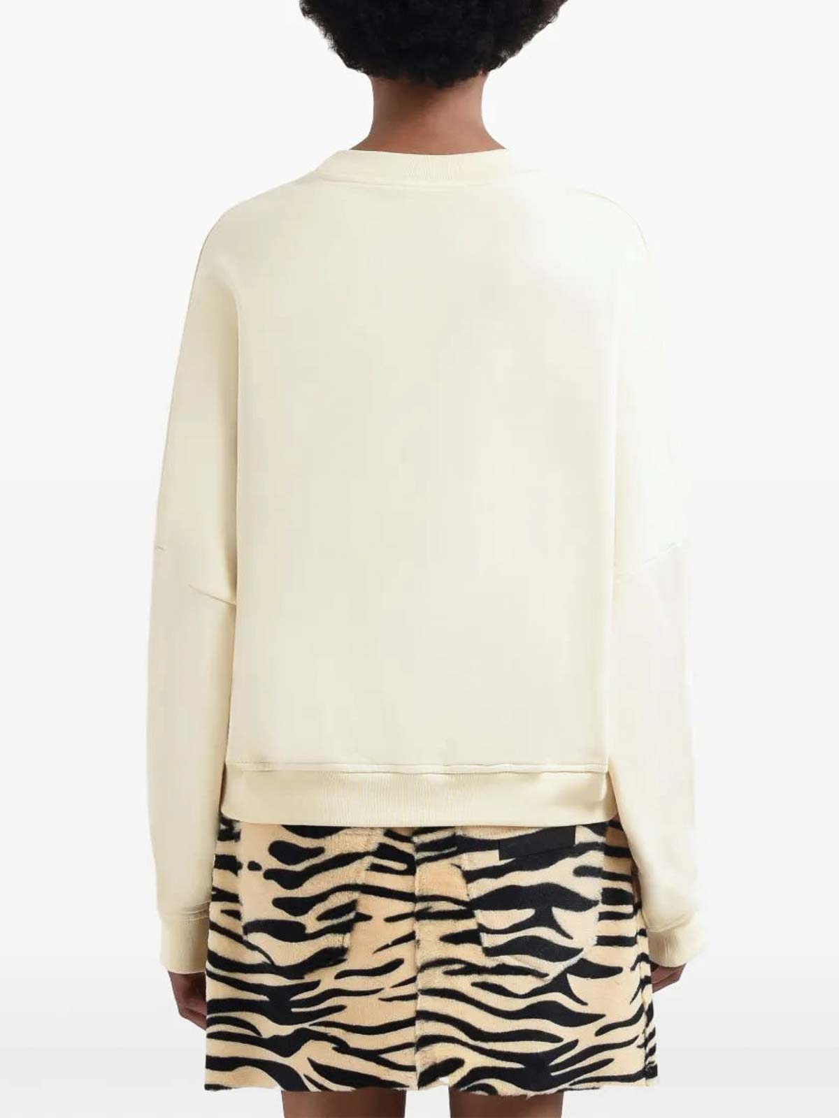 Marni Oversized Long Sleeve Crew Neck Sweatshirt In Neutral
