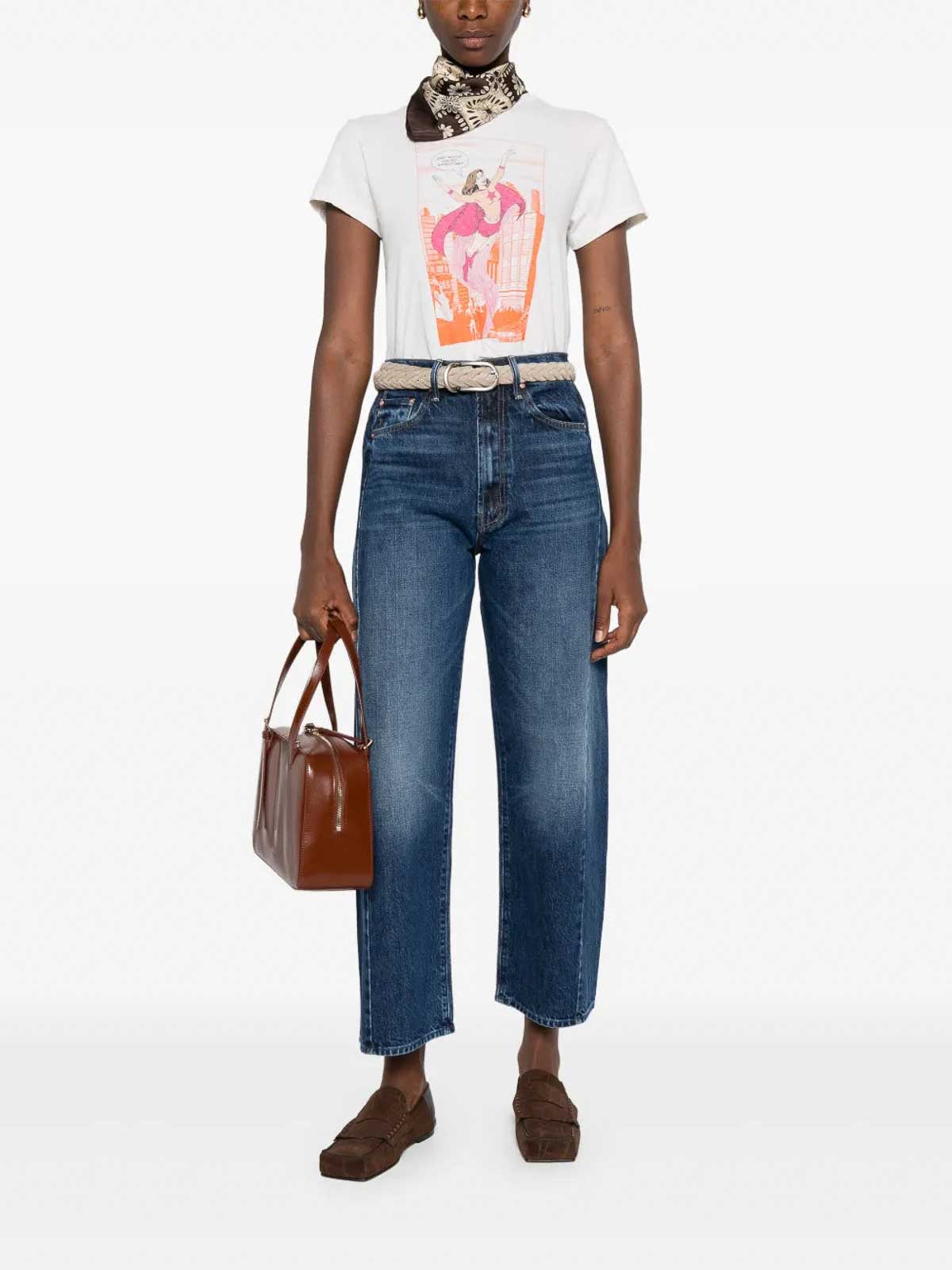 Mother The Half Pipe Ankle Jeans In Blue