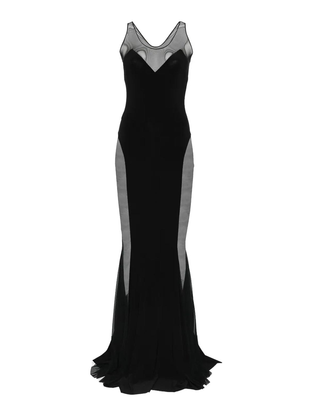 Norma Kamali Sleeveless Black Scoop Neck Dress In Black