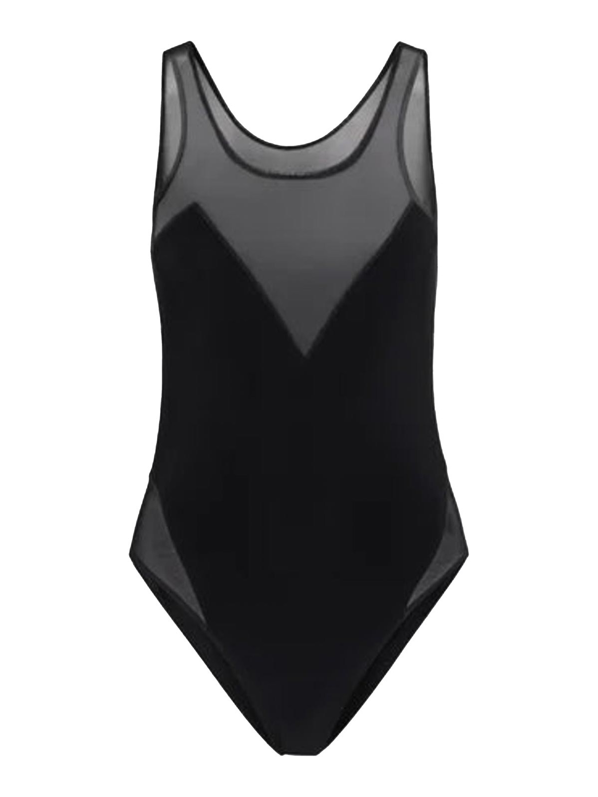 Norma Kamali Combo Mio One Piece Swimsuit In Black