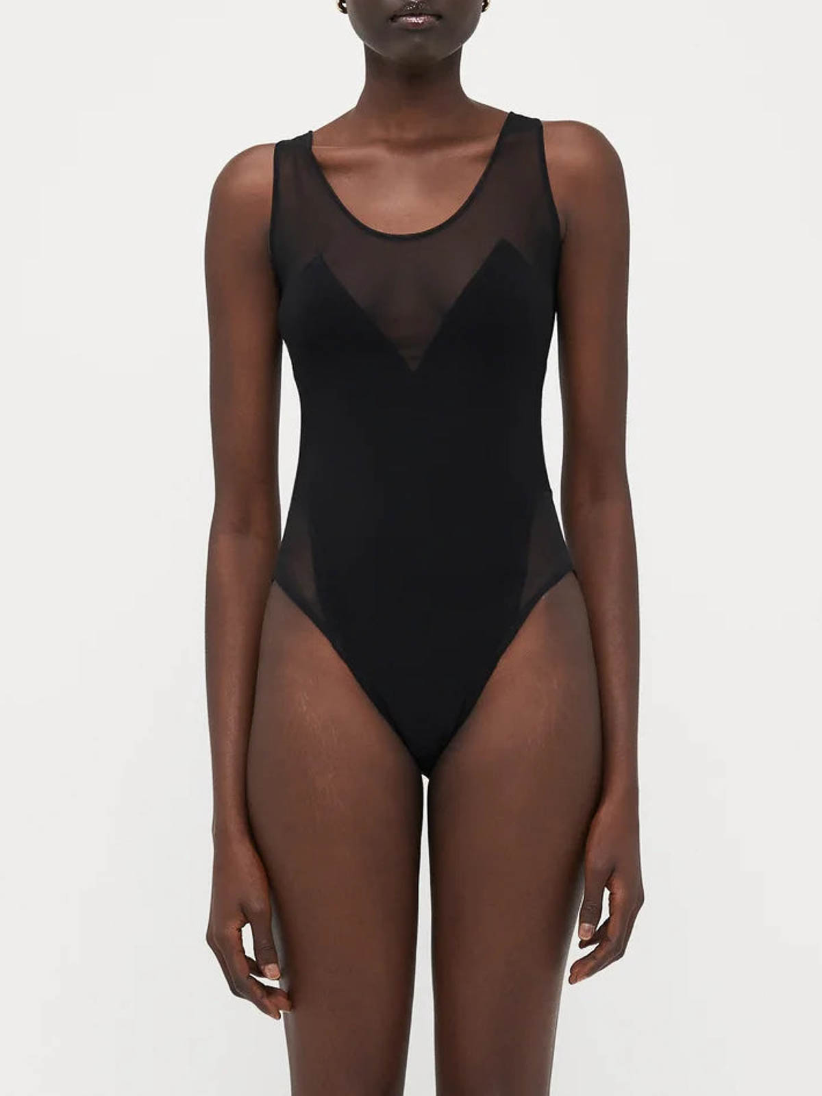 Norma Kamali Combo Mio One Piece Swimsuit In Black