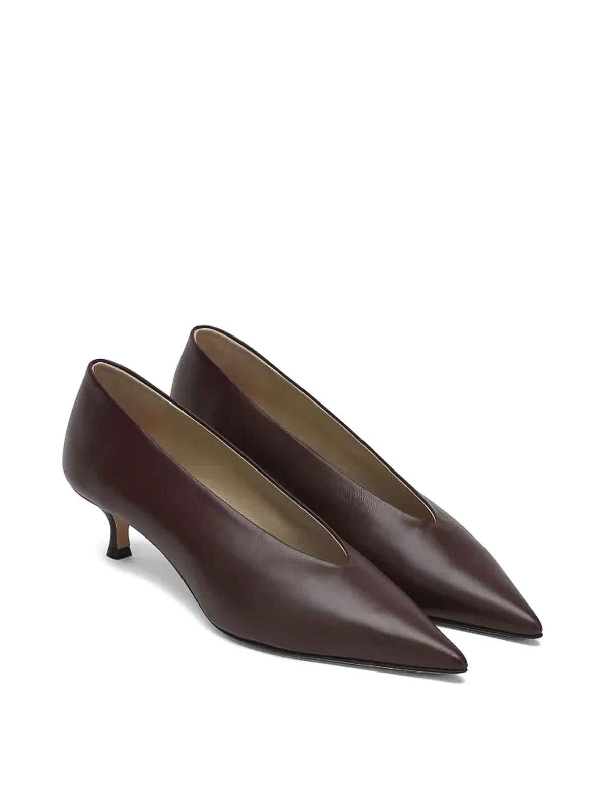 Le Monde Beryl Kitten Heel Pointed Toe Pumps In Burgundy