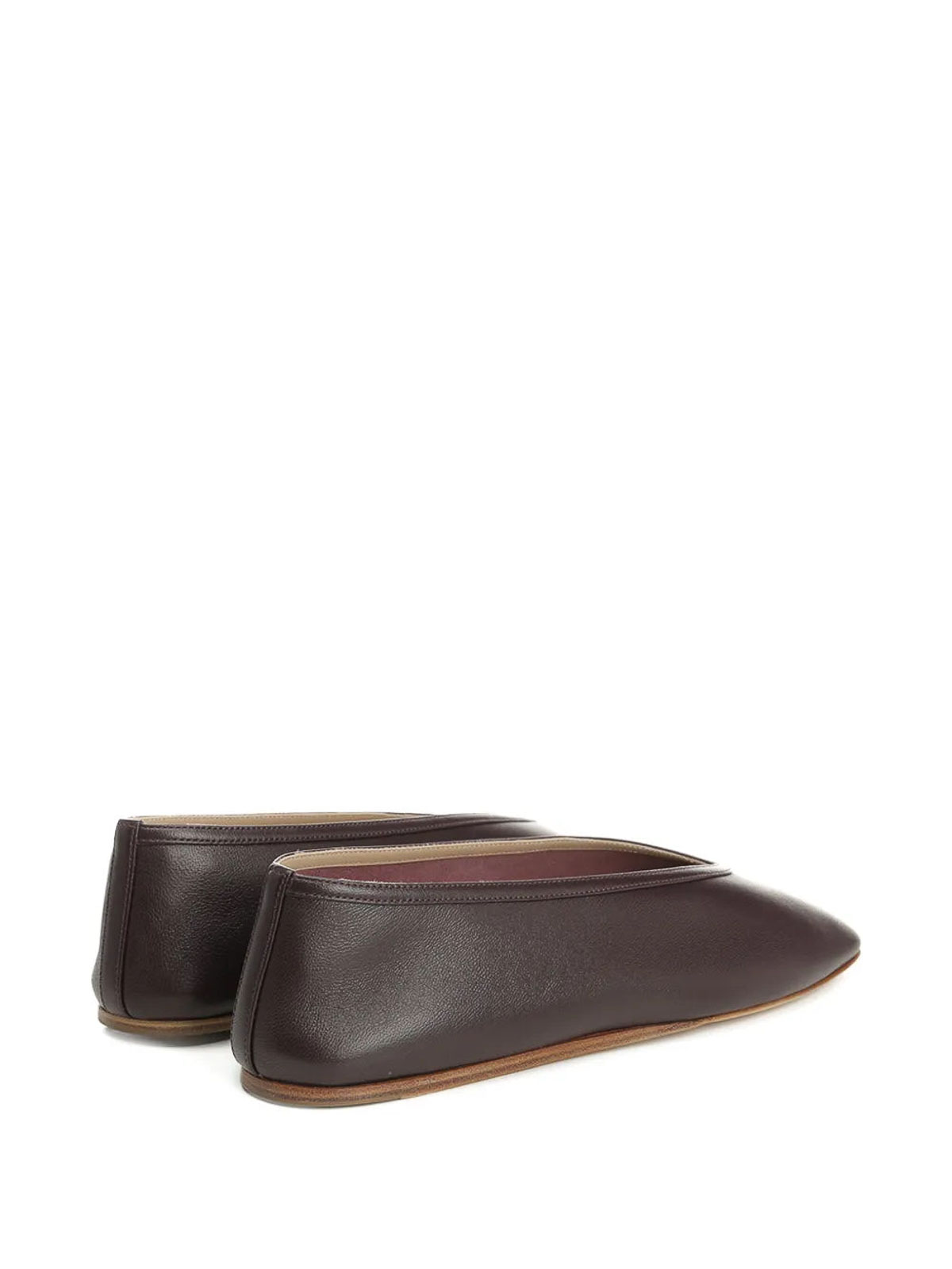 Le Monde Beryl Luna Calfskin Ballerina Flats In Brown