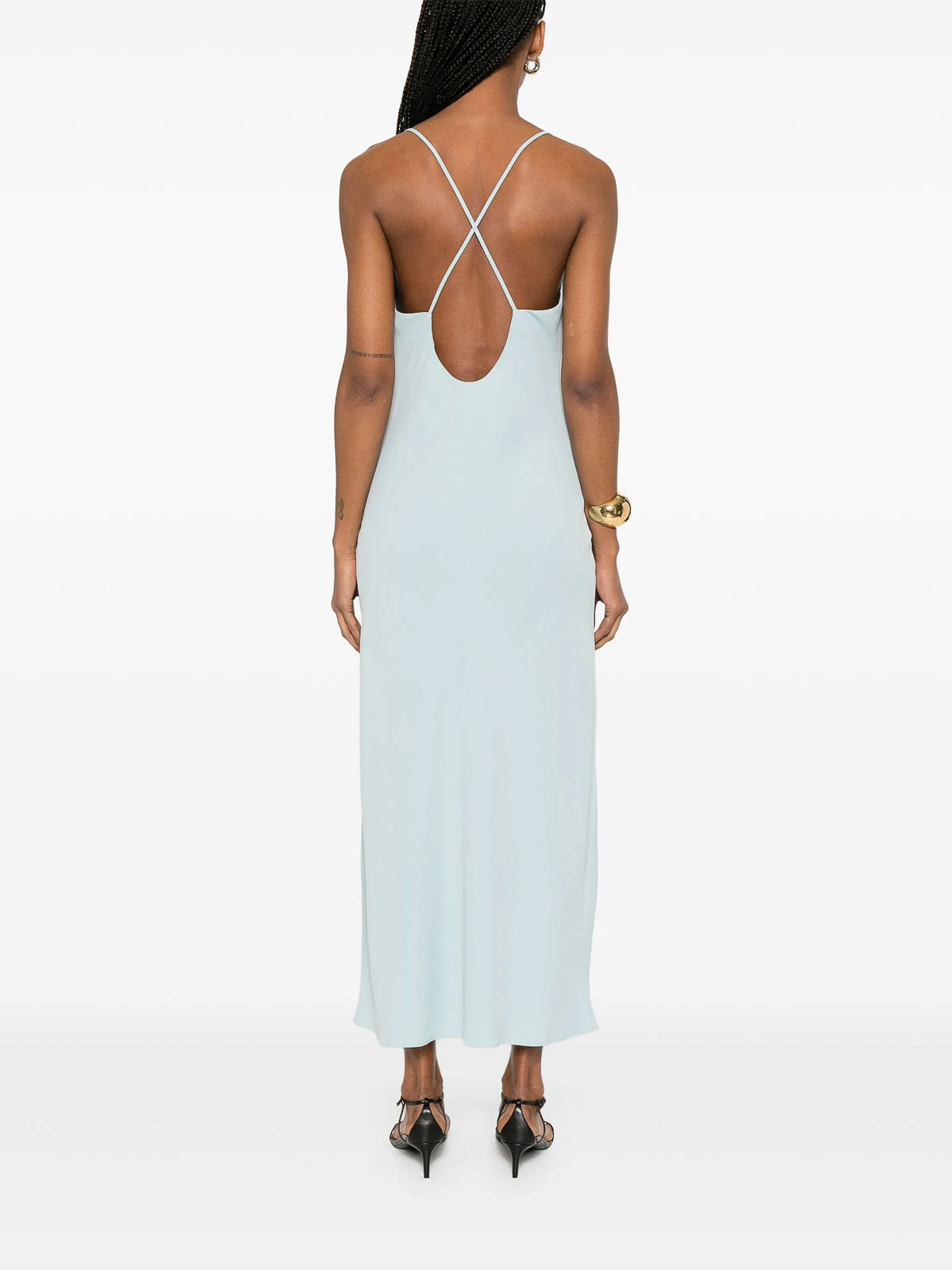 calvin klein backless dress Calvin Klein cut-out Backless Dress | Neutrals