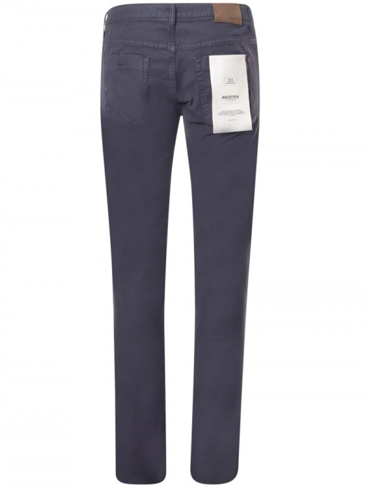 Incotex Trousers With Back And Front Pockets In Blue