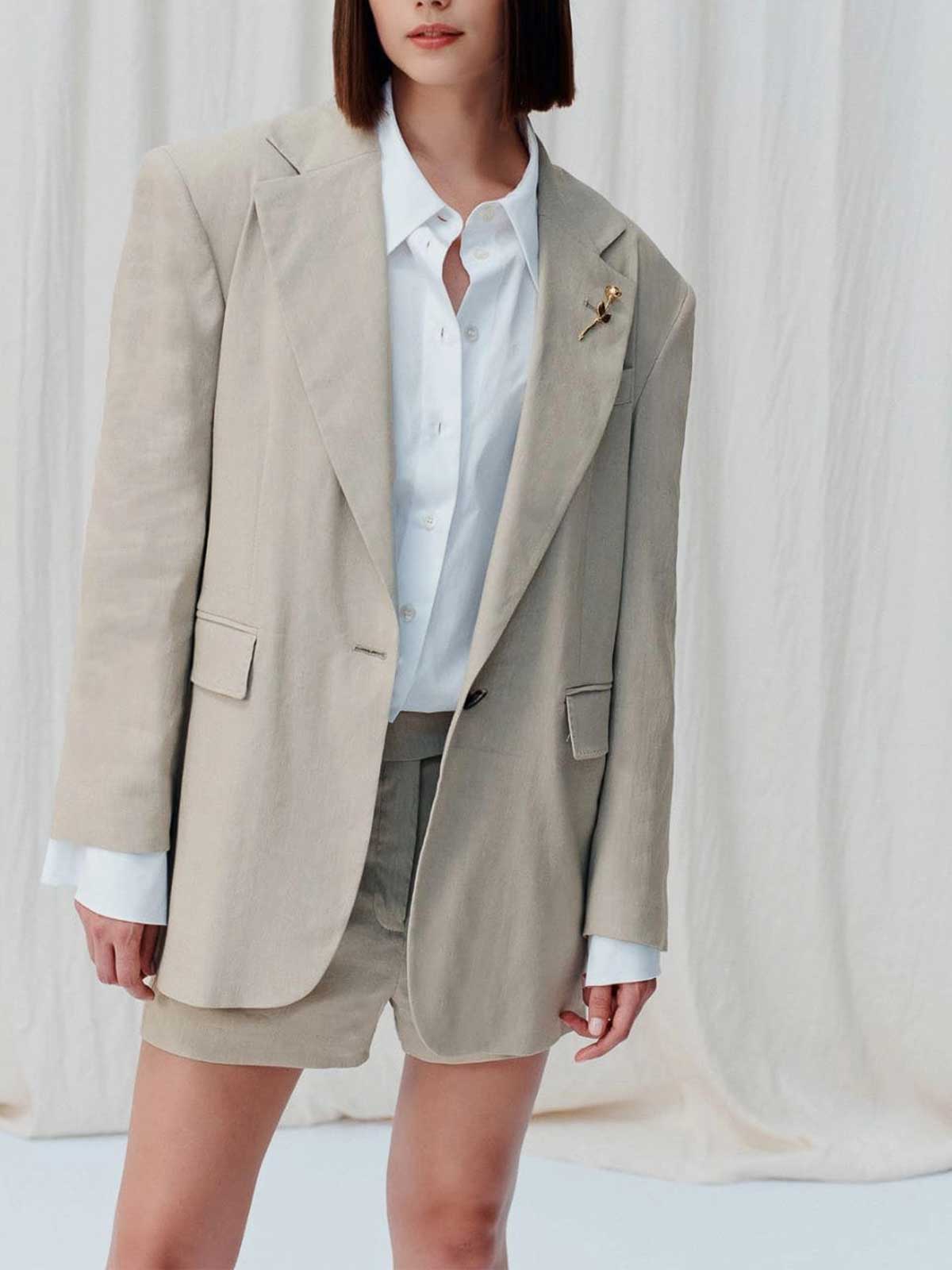 Marella X Emily Ratajkowski Over Blazer In Neutral