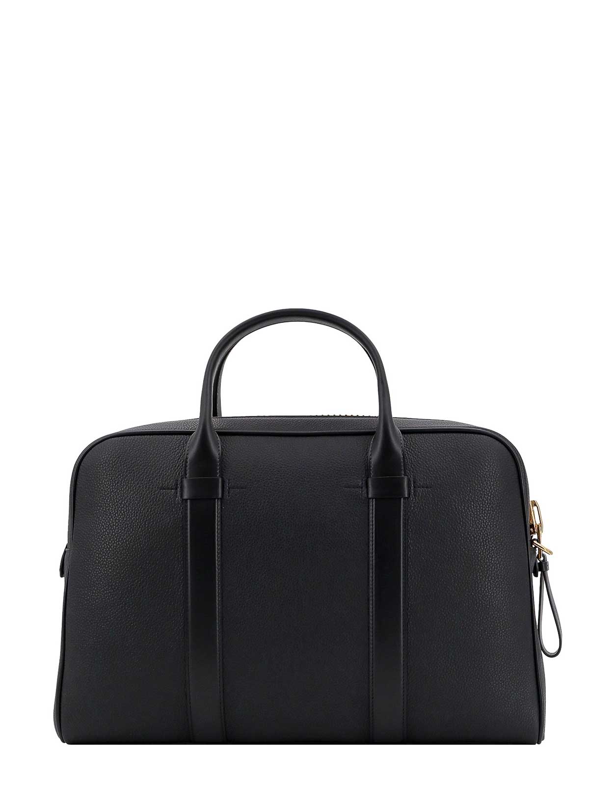 Tom Ford Leather Work Bag In Black