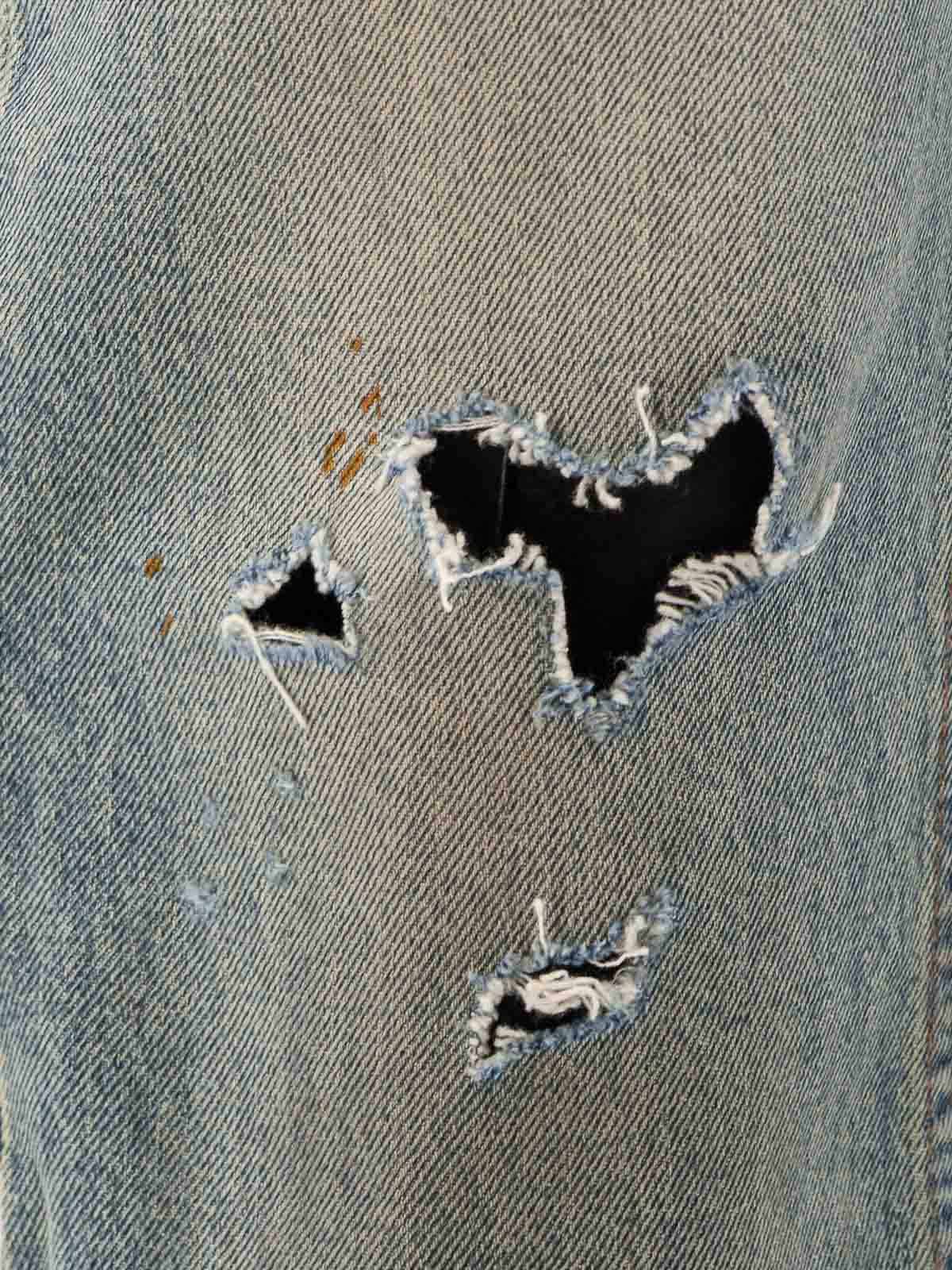 Enfants Riches Deprimes Straight Leg Jeans With Destroyed Effect In Blue