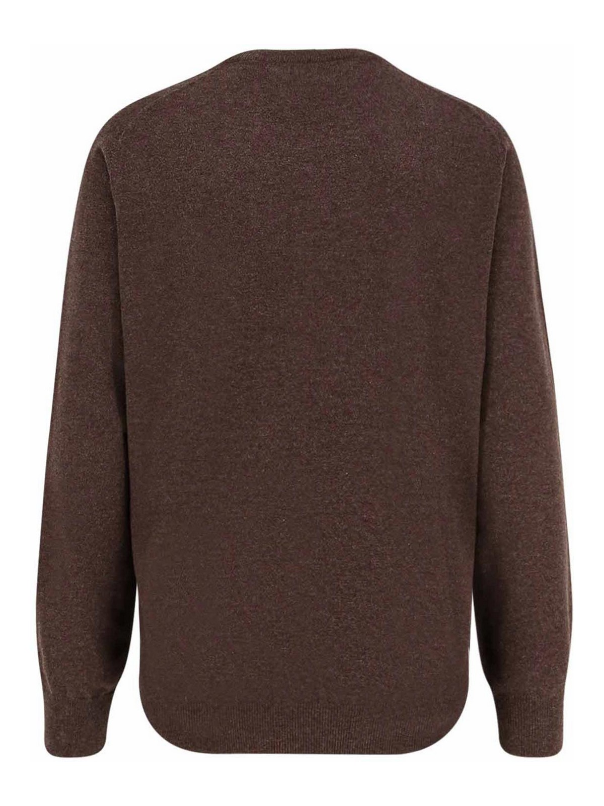 Brunello Cucinelli Cashmere Crew-neck Sweater Ribbed Finish In Gray