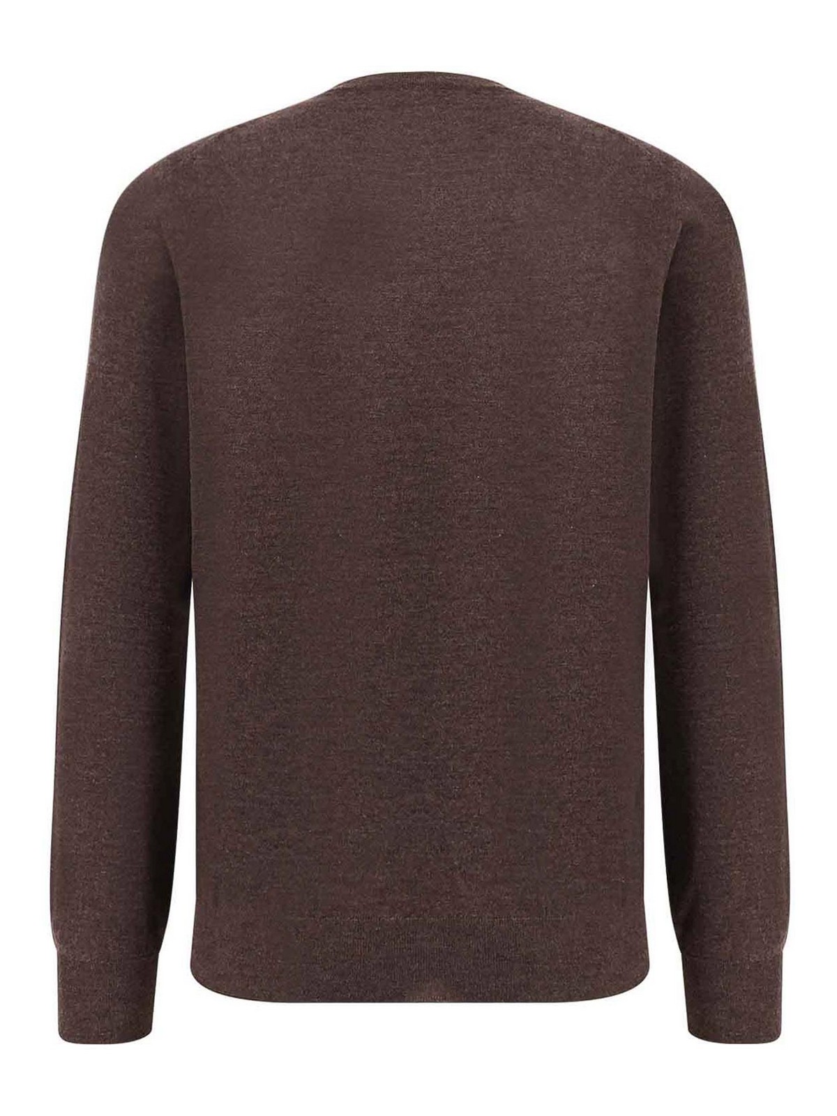 Brunello Cucinelli Cashmere-blend Crewneck Sweater In Brown