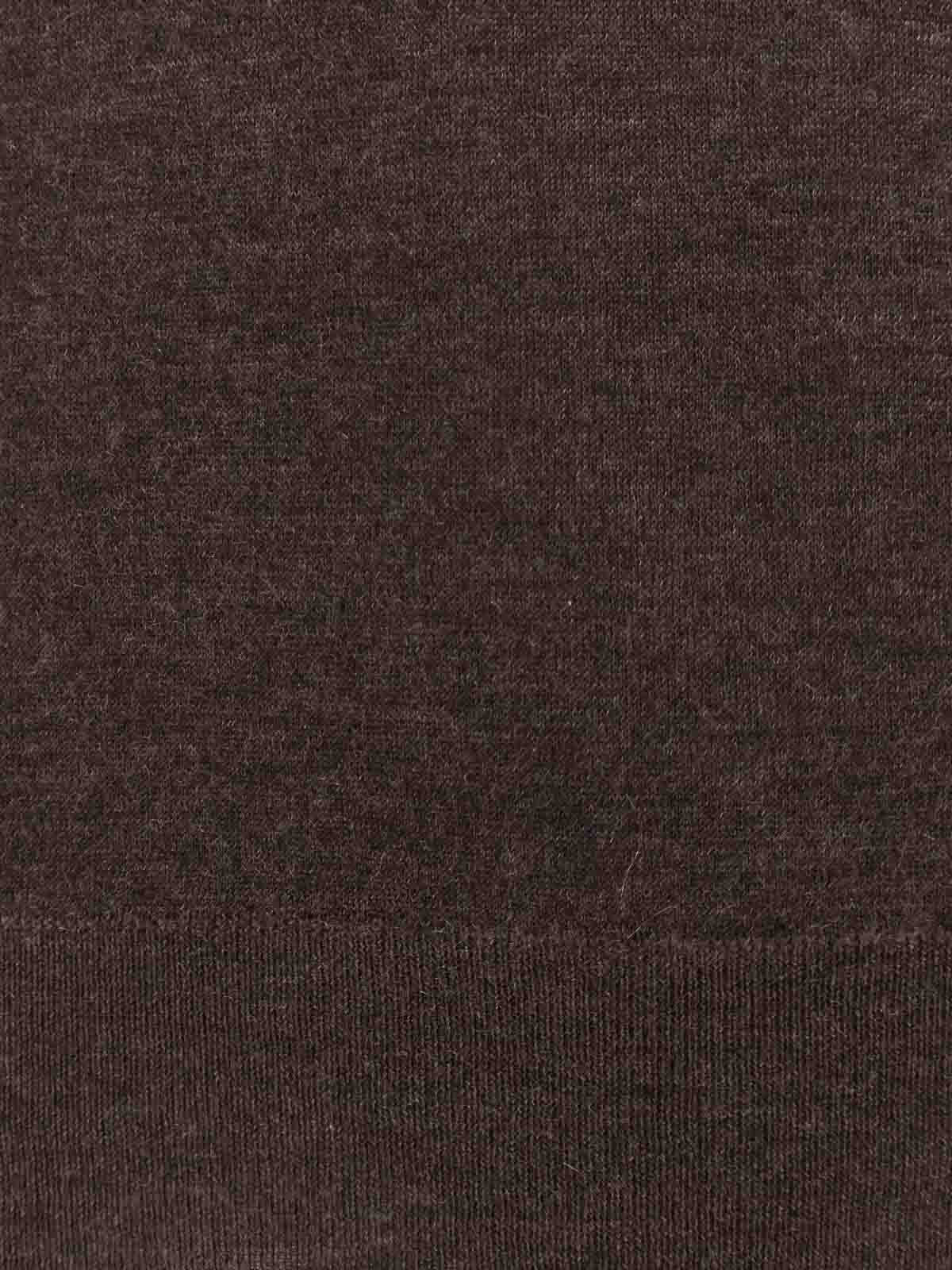 Brunello Cucinelli Cashmere-blend Crewneck Sweater In Brown