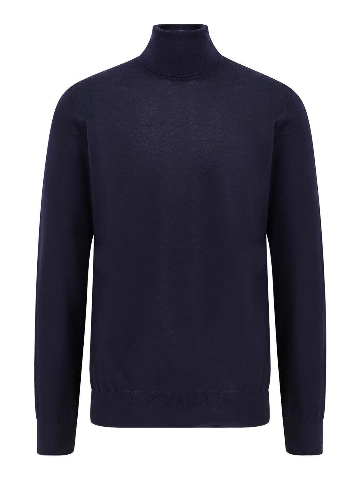 Brunello Cucinelli Cashmere-blend High-neck Sweater In Blue