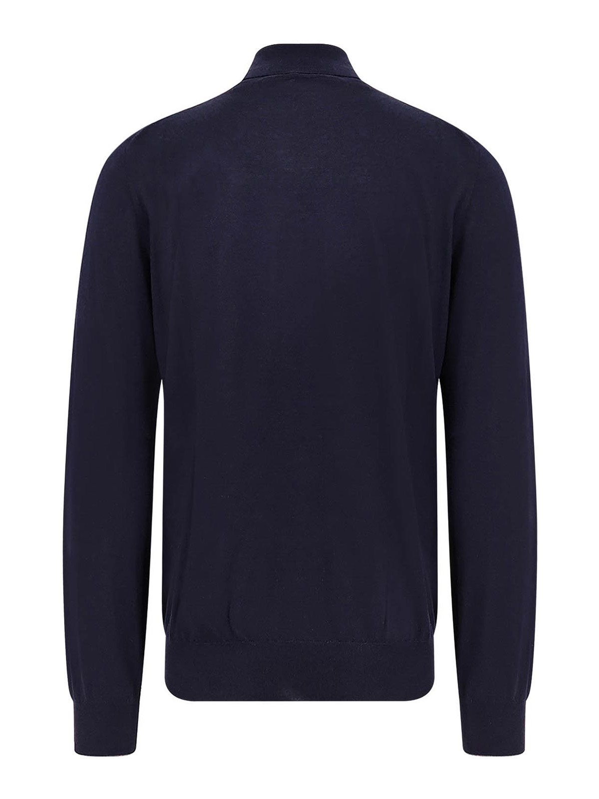 Brunello Cucinelli Cashmere-blend High-neck Sweater In Blue