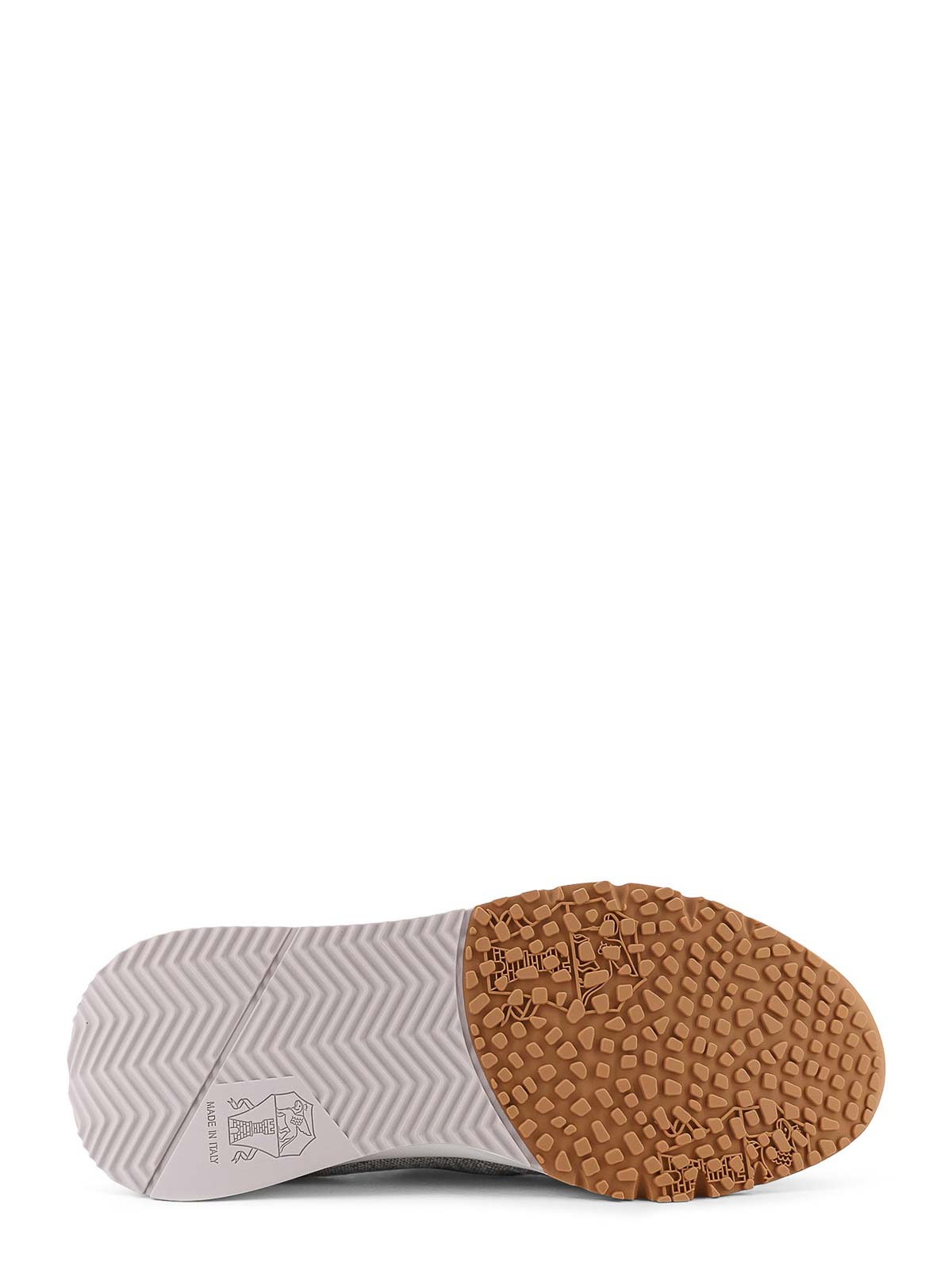 Brunello Cucinelli Knit Low-top Fabric Sneakers In Gray
