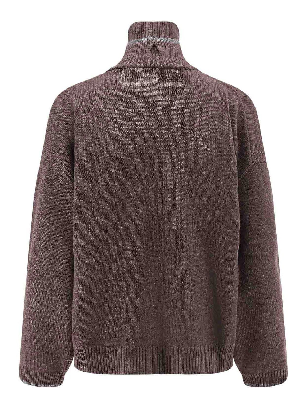 Brunello Cucinelli Women Cashmere Turtle-neck Sweater In Brown
