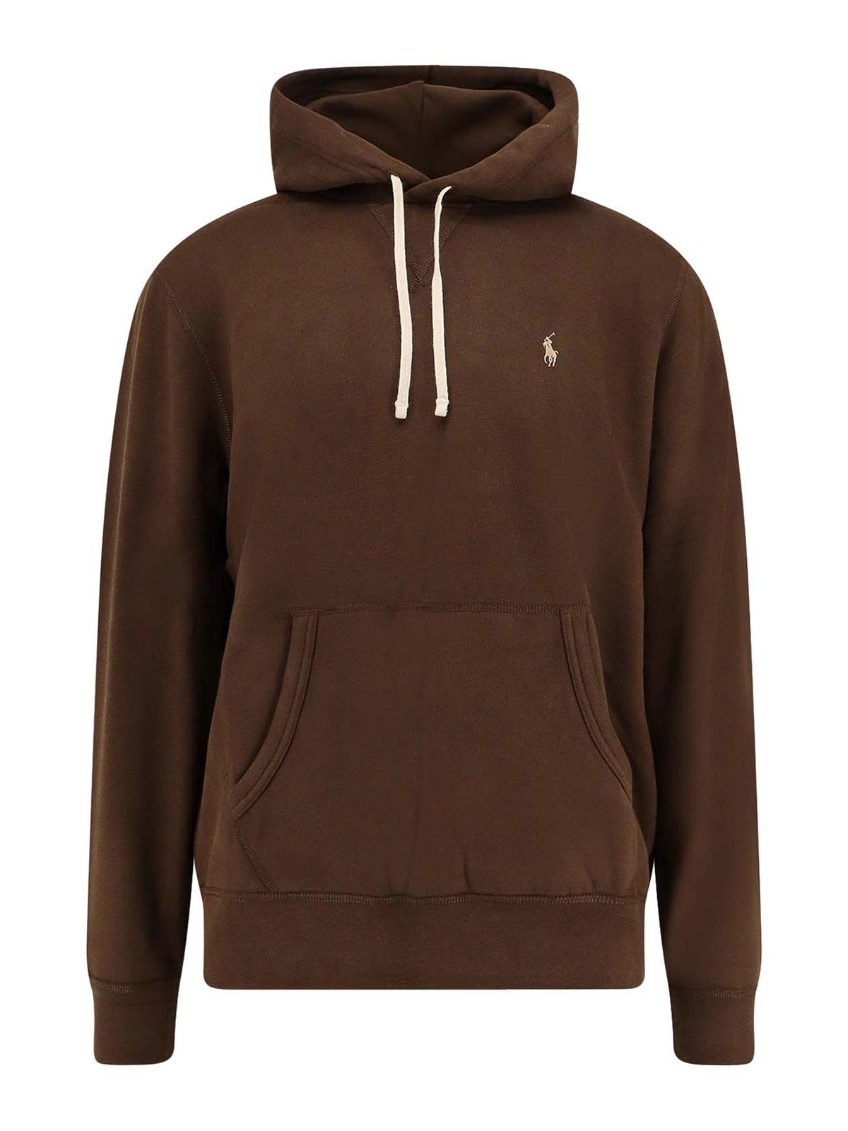 Polo Ralph Lauren Relaxed Fit Brown Sweatshirt With Embroidered Logo In Brown