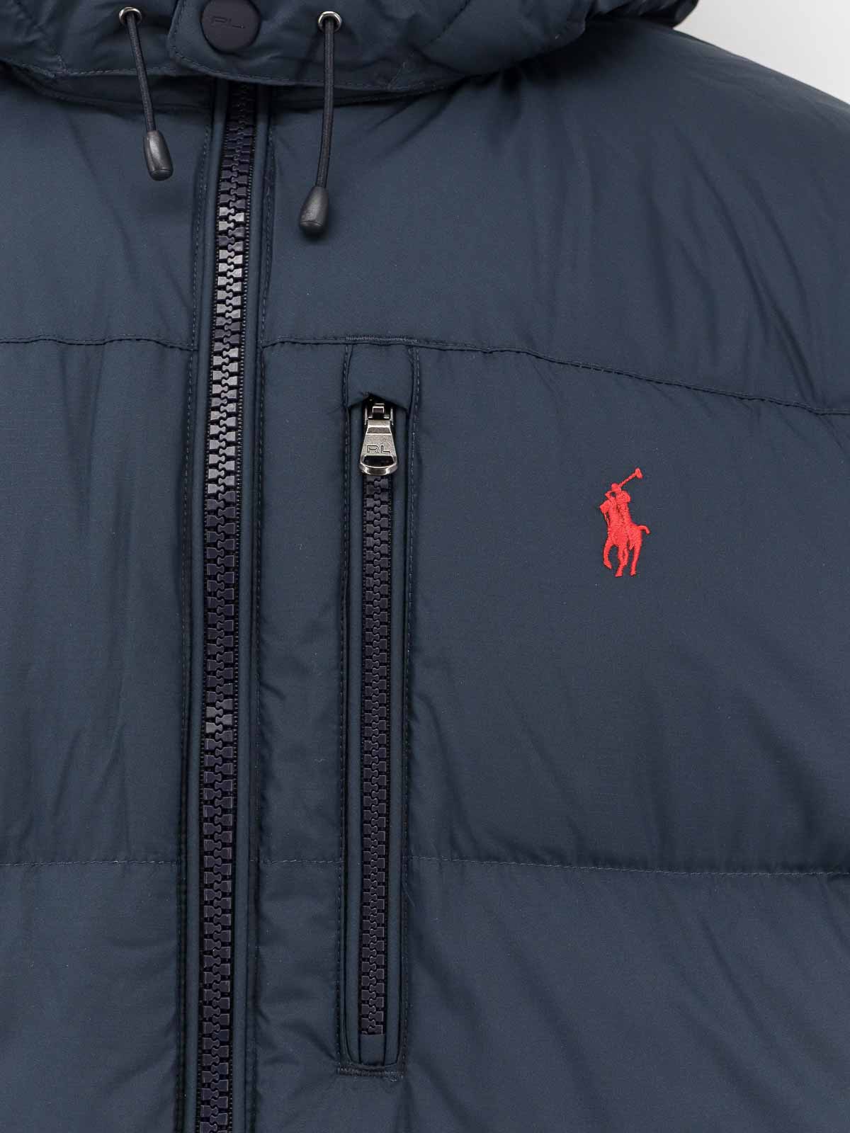 Polo Ralph Lauren Quilted Blue Bomber Jacket In Blue