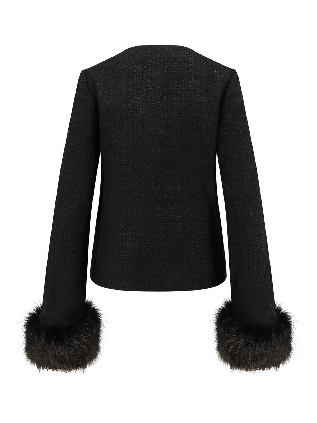 Self-portrait Blazer In Boucl In Black
