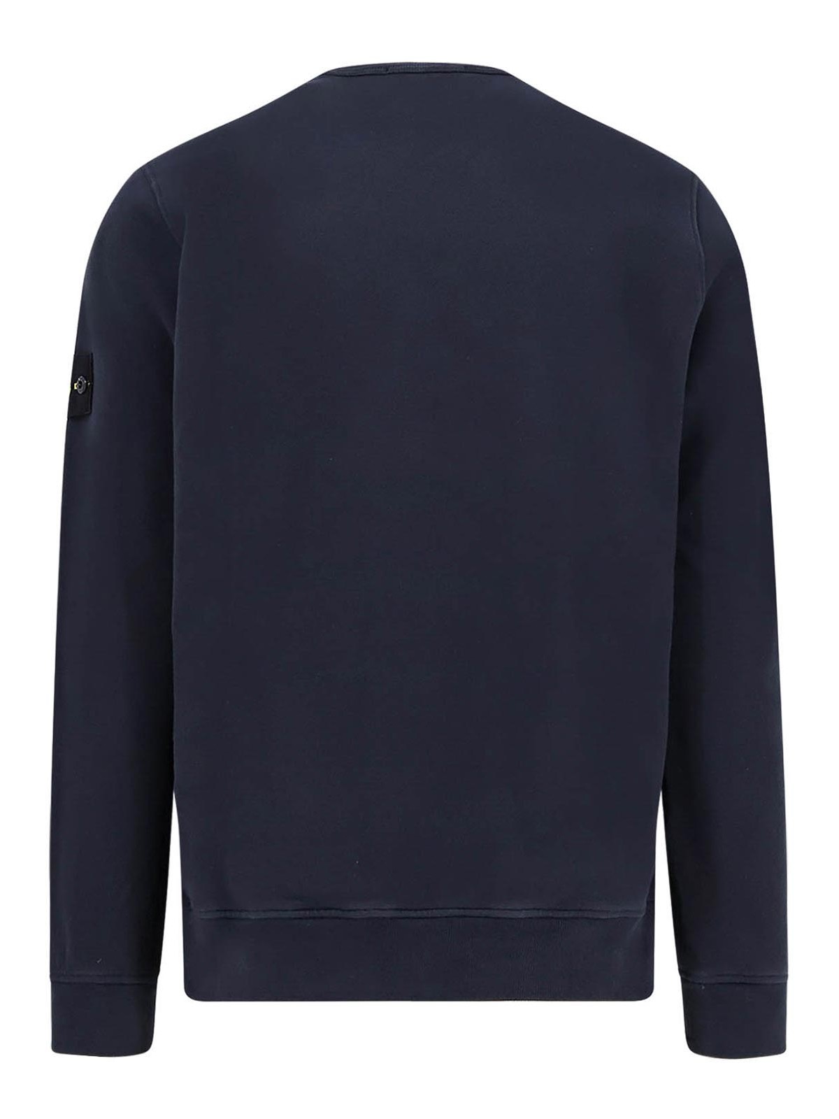 Stone Island Ghost Sweatshirt In Stretch Cotton In Blue