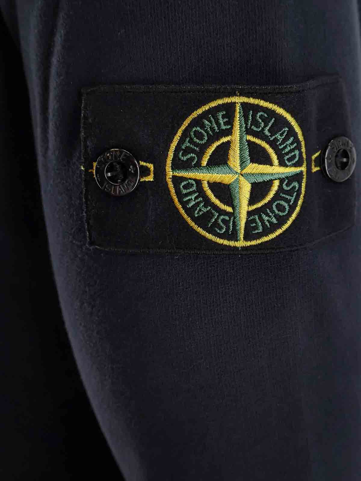 Stone Island Ghost Sweatshirt In Stretch Cotton In Blue