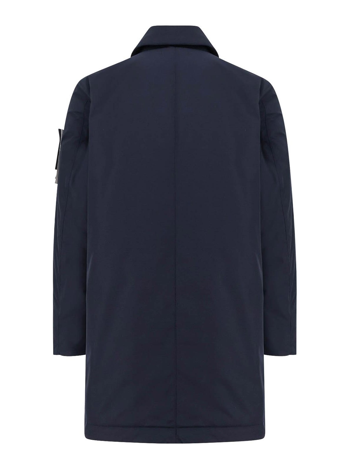 Stone Island Cappotto In Nylon Imbottito In Blue