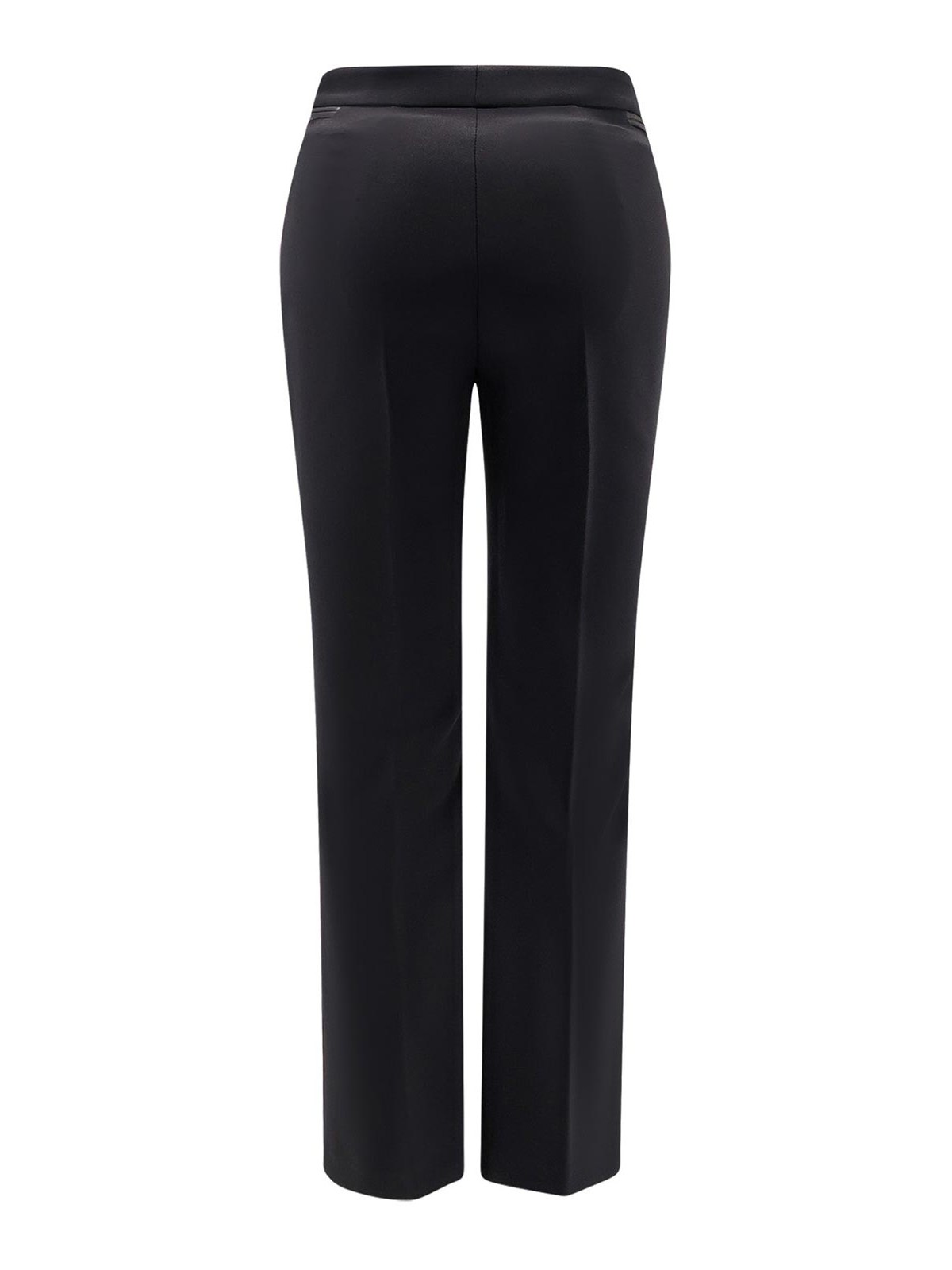 Elisabetta Franchi Logoed Button Flared Leg Trousers In Black
