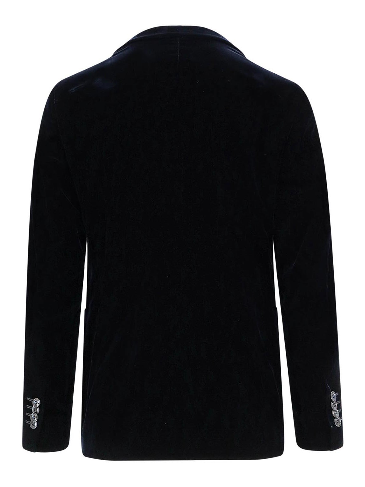 Giorgio Armani Blazer Upton In Velluto In Black