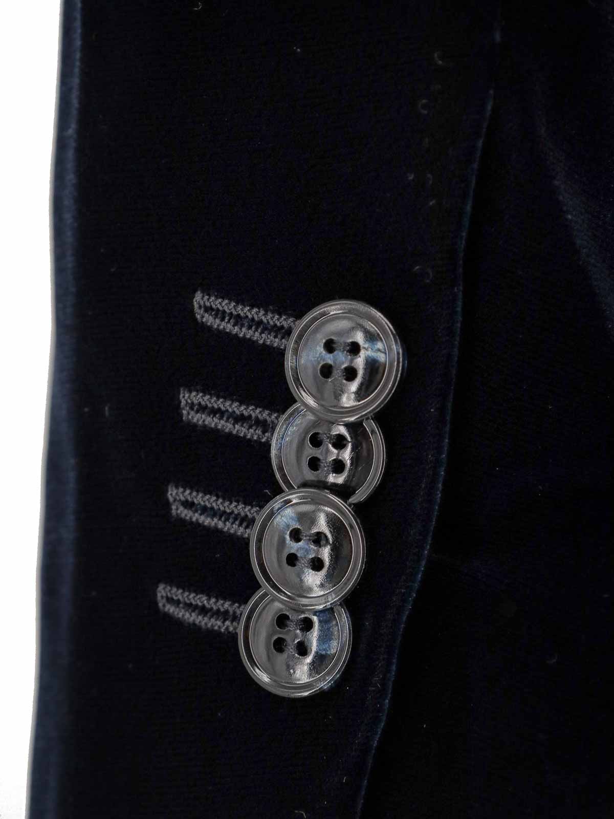 Giorgio Armani Blazer Upton In Velluto In Black