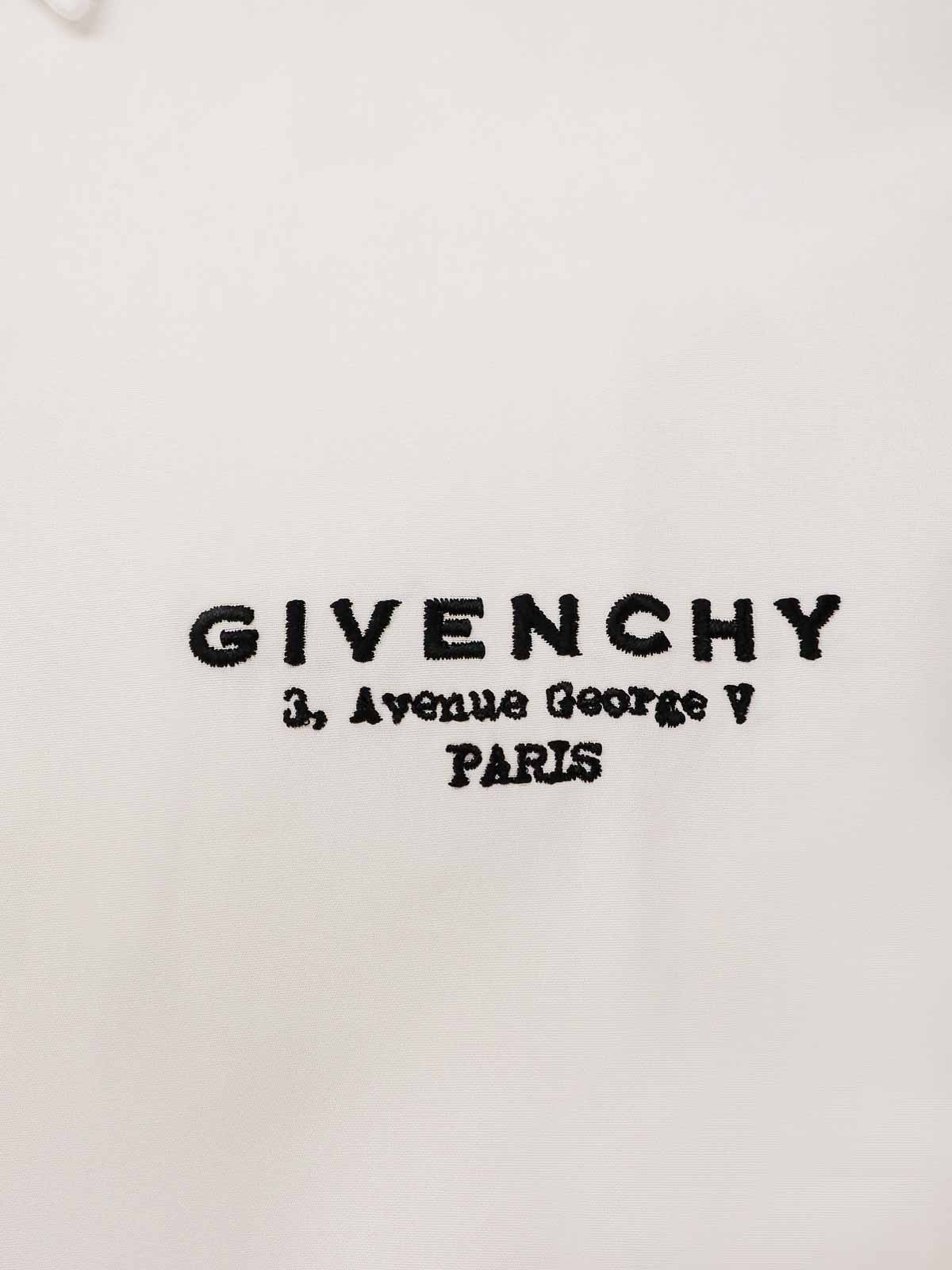 Givenchy Classic Fit Shirt With Logo Print Clothing In White