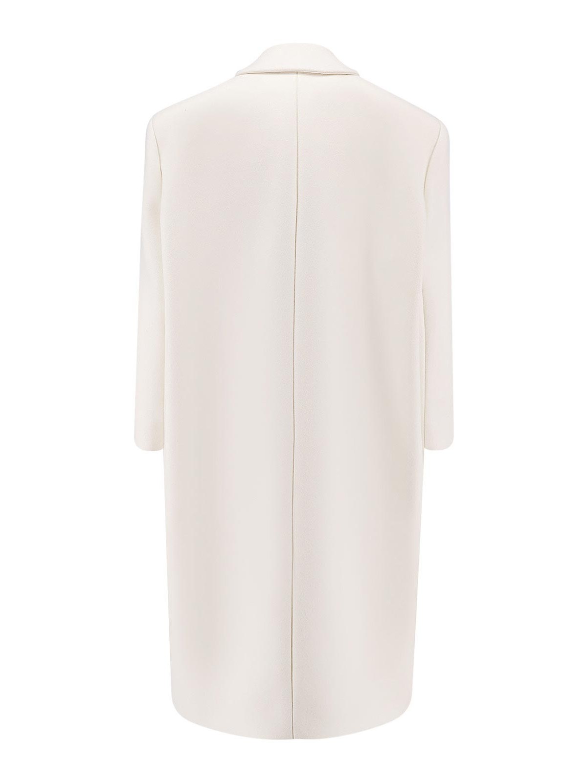 Givenchy Lapel Double-breasted Wool Coat Wide In White
