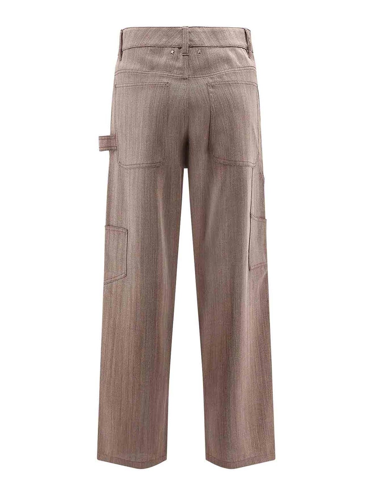 Golden Goose Marley Trousers In Mixed Virgin Wool In Brown