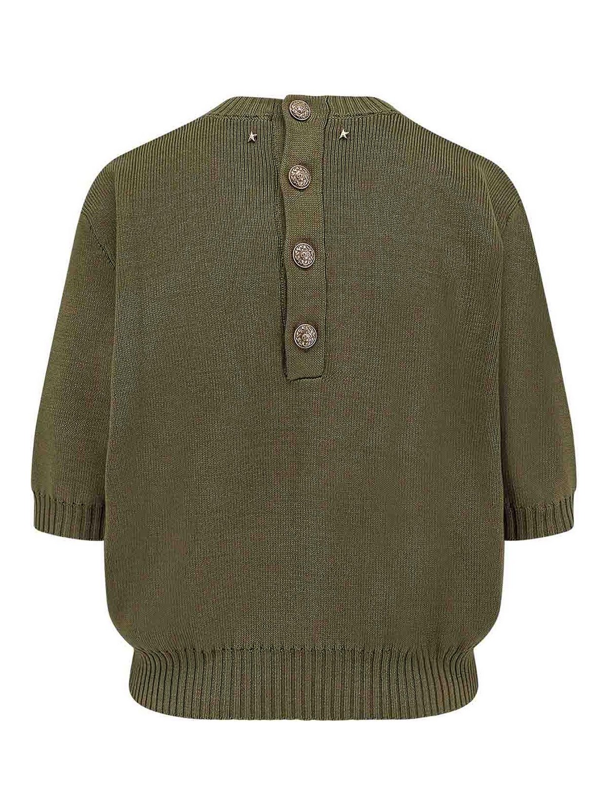 Golden Goose Deluxe Brand Button Detailed Knitted Top In Green