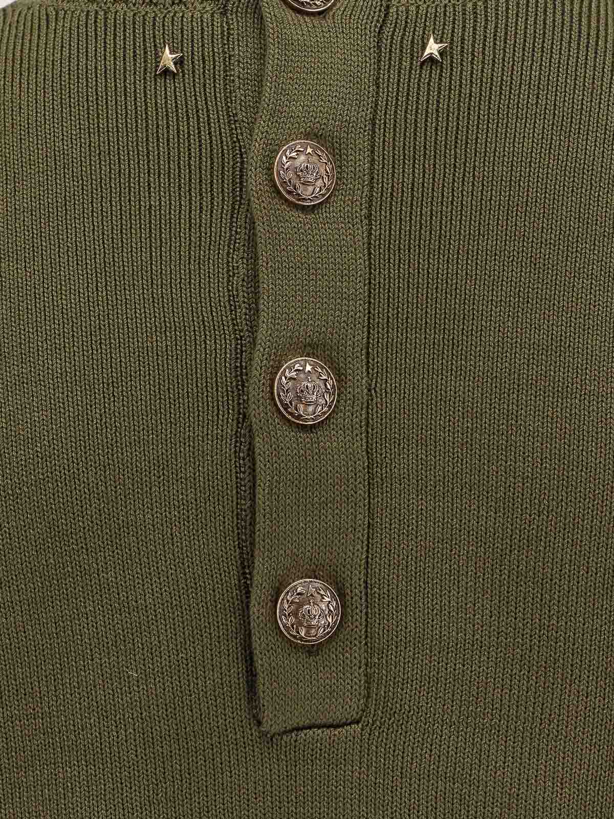 Golden Goose Deluxe Brand Button Detailed Knitted Top In Green
