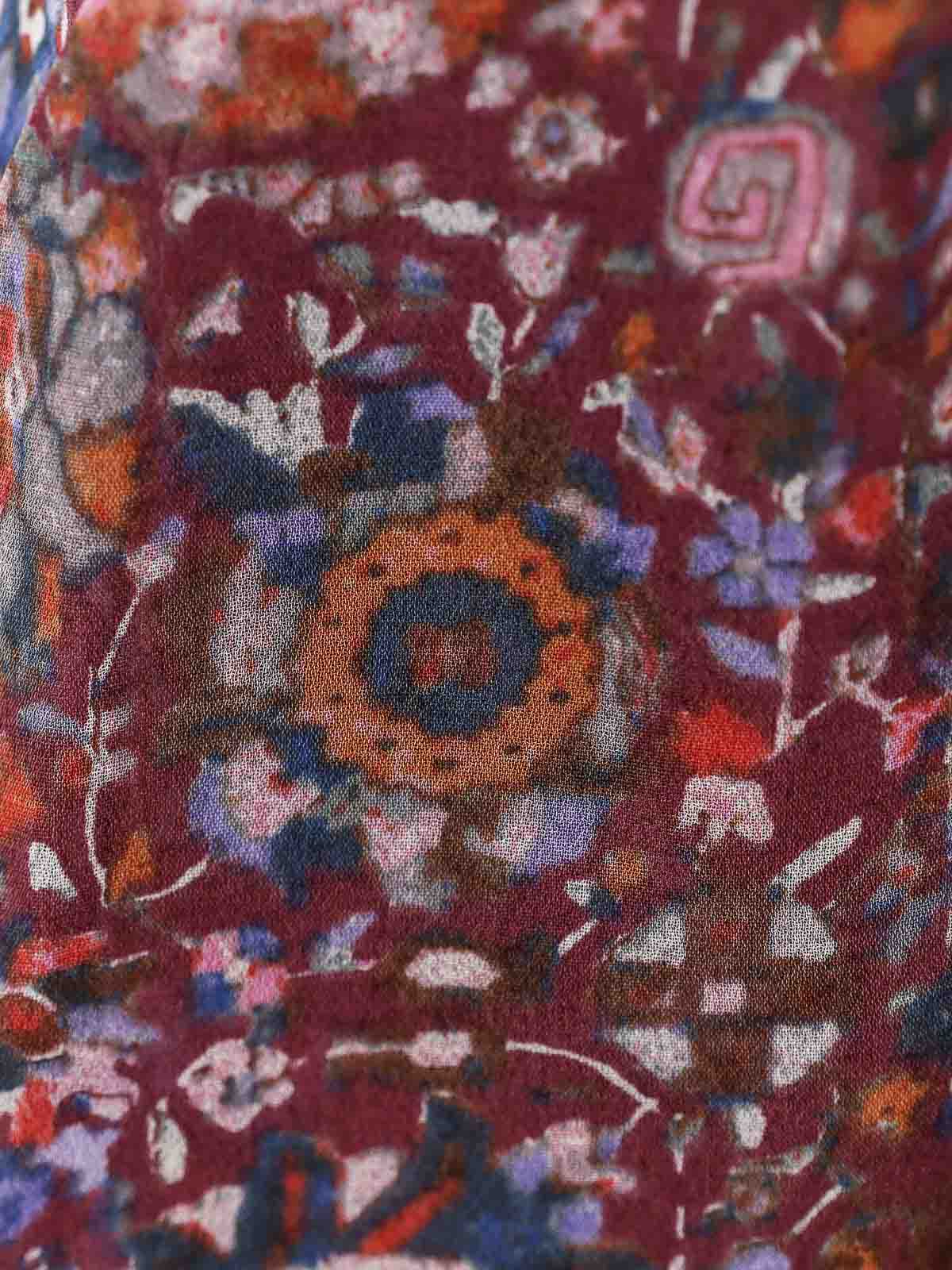 Isabel Marant Étoile Brigitte Smocked Waist Tiered Chiffon Midi Skirt In Multi