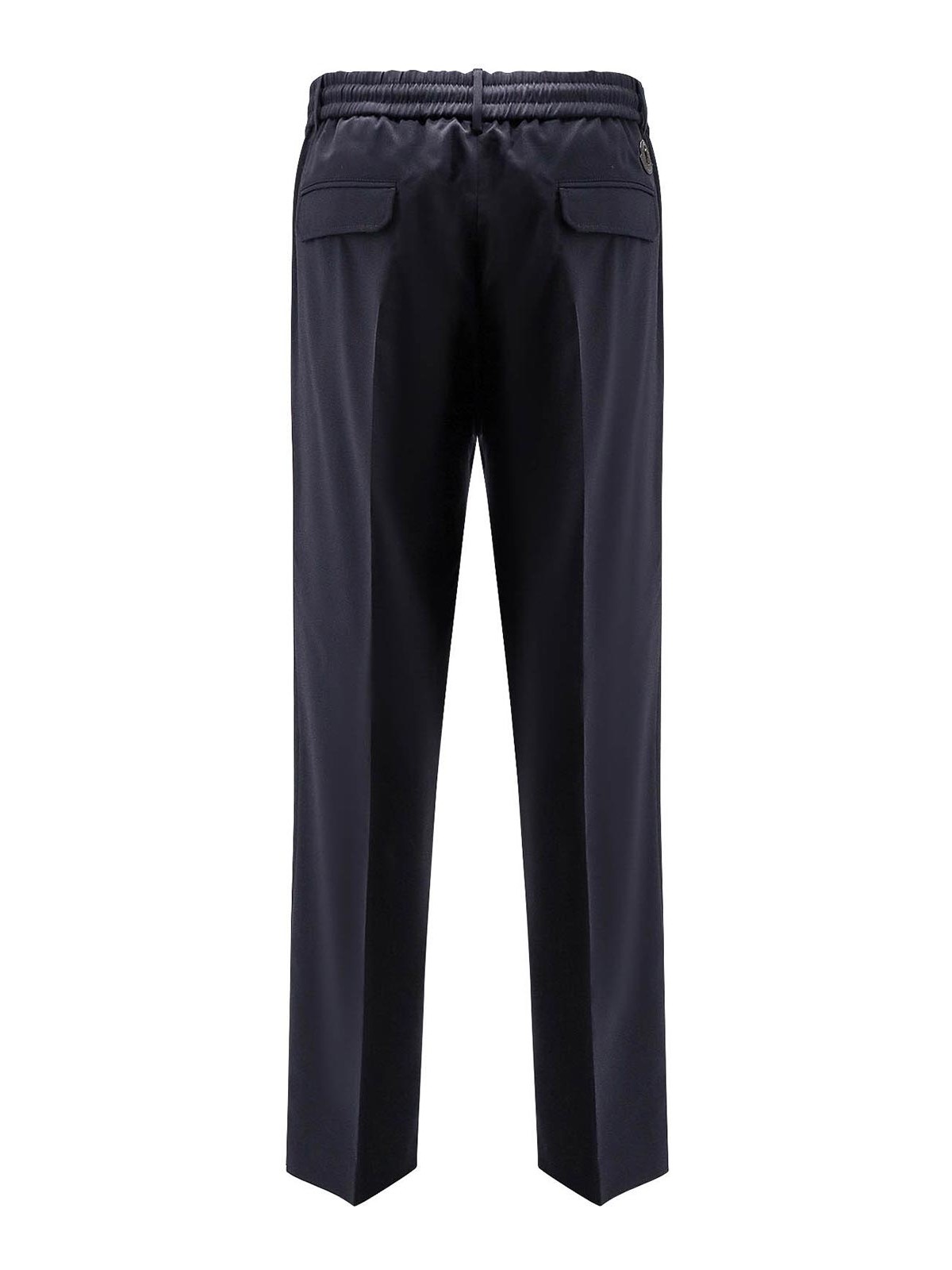 Moncler Jogger Pants In Mixed Wool In Blue