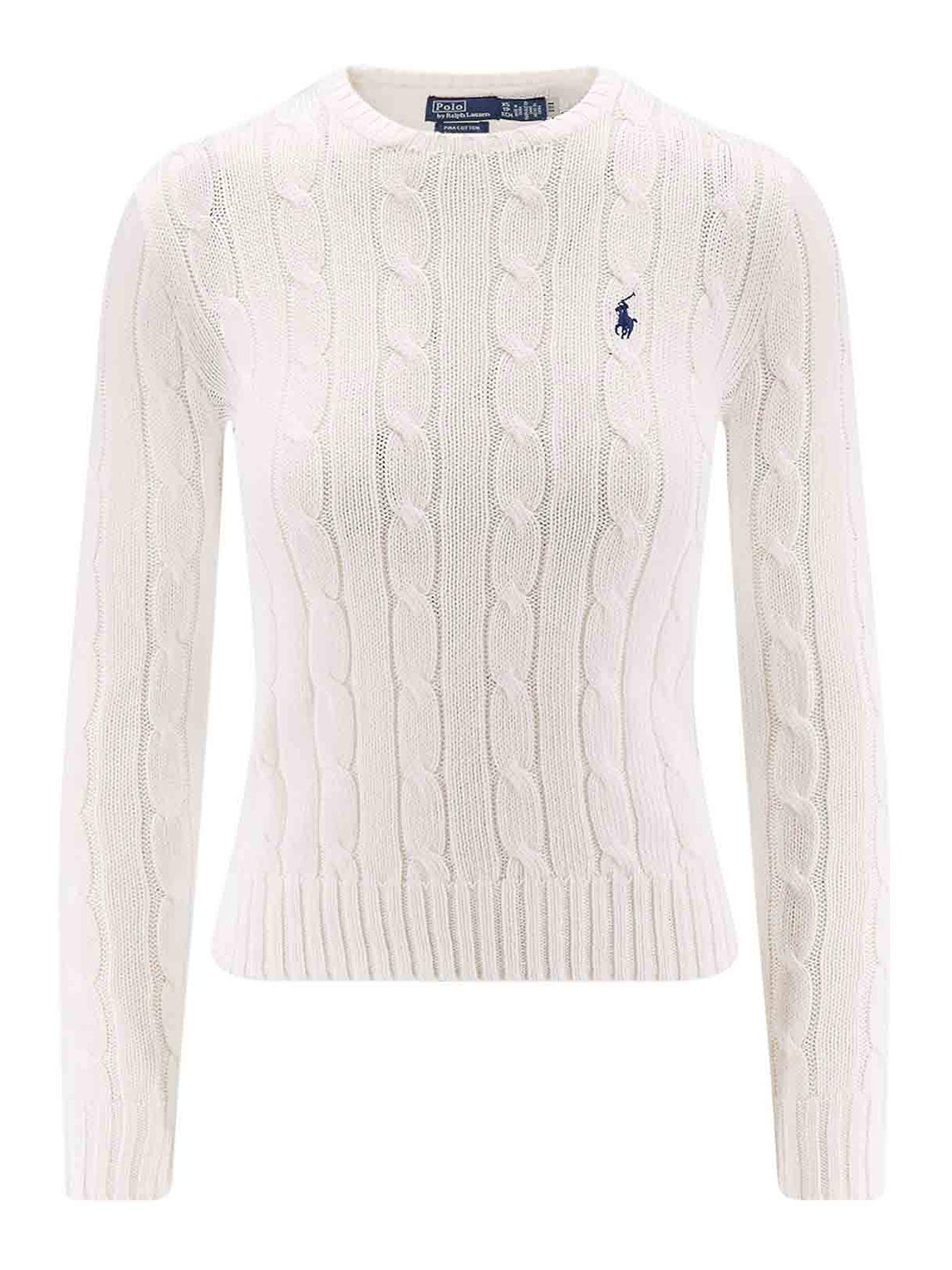 Polo Ralph Lauren Maglia In Pima Cotton In White