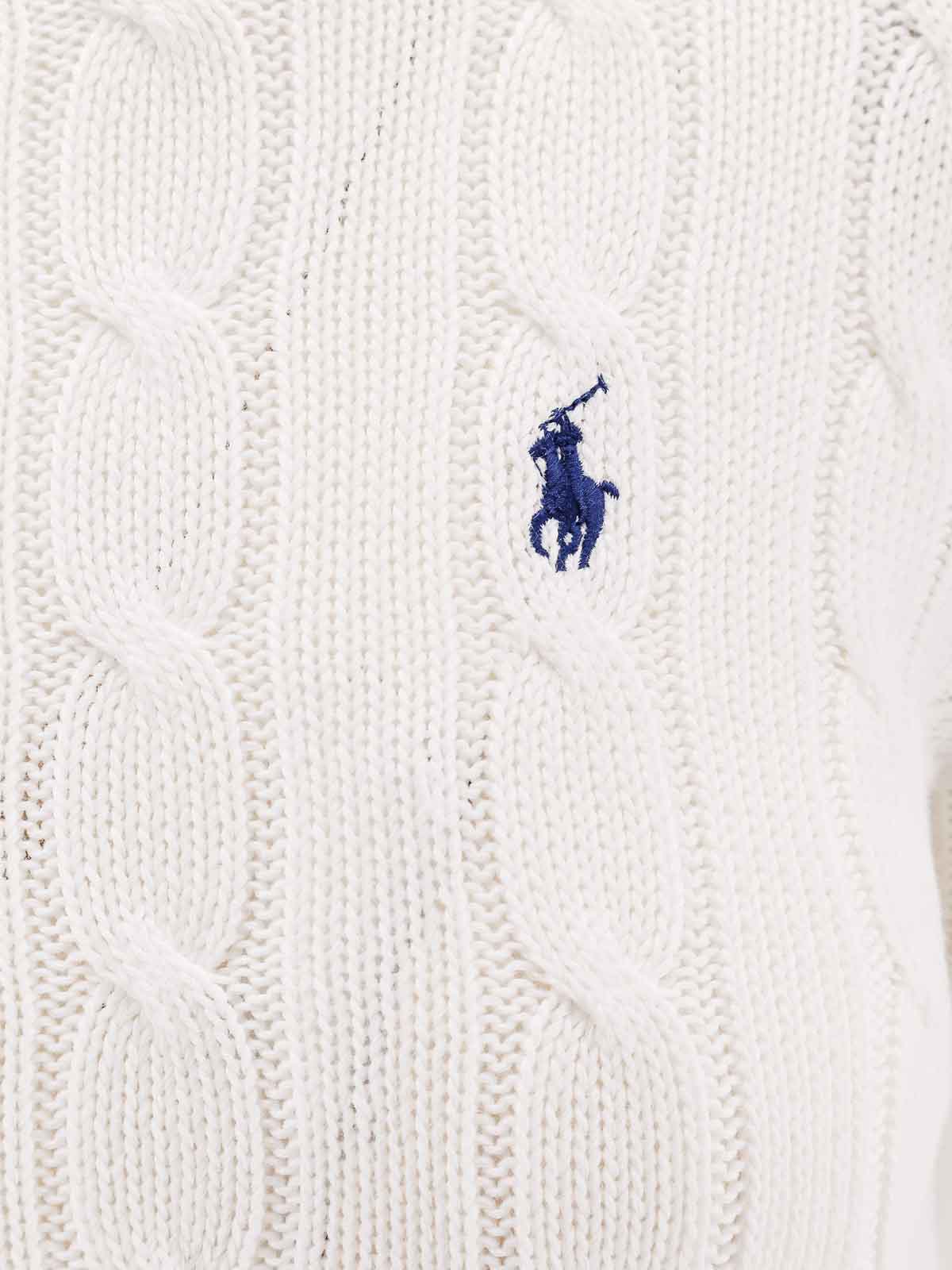 Polo Ralph Lauren Maglia In Pima Cotton In White