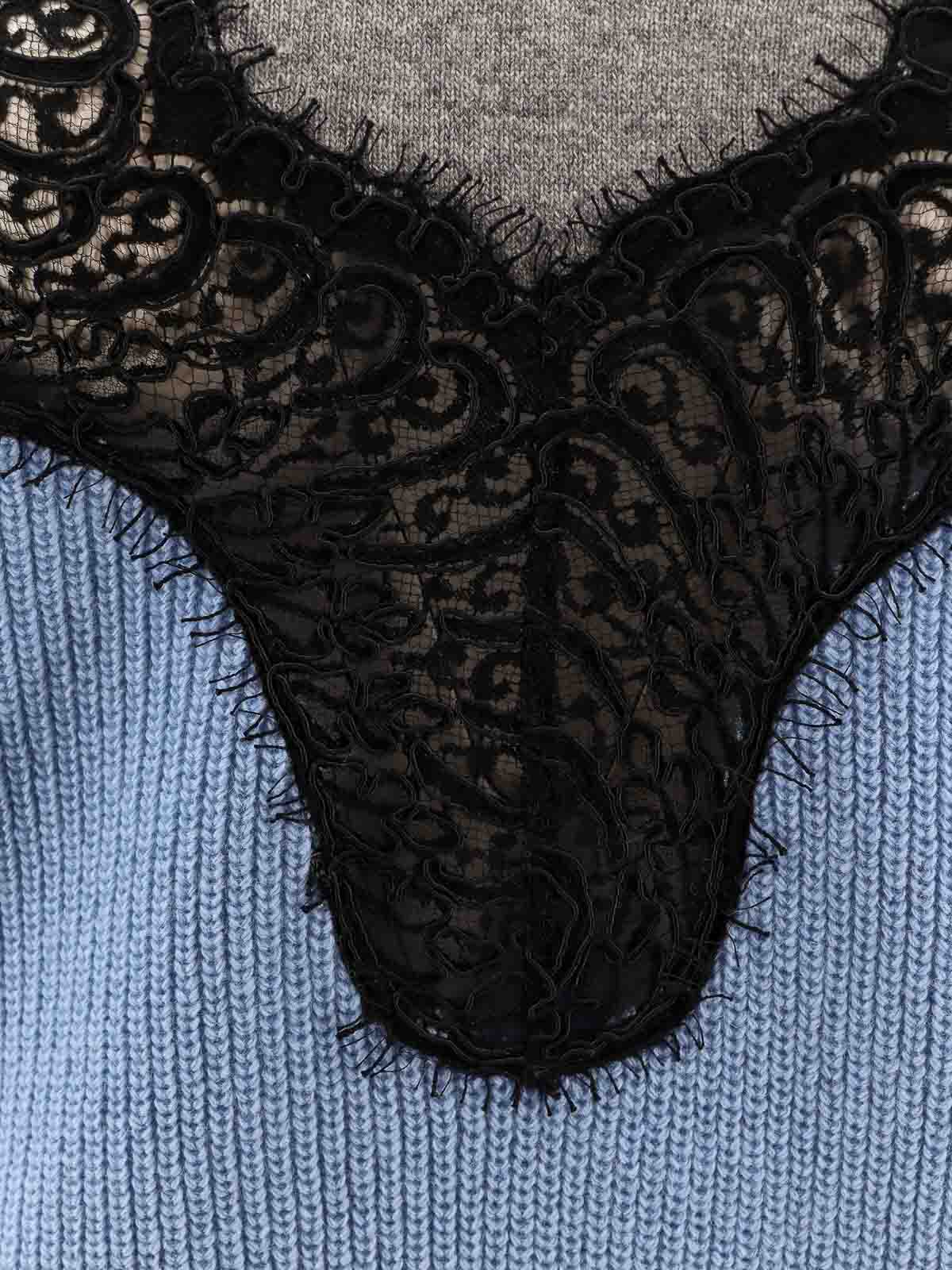 Stella Mccartney Miracle Lace Wool Shirt Miracle Lace In Blue